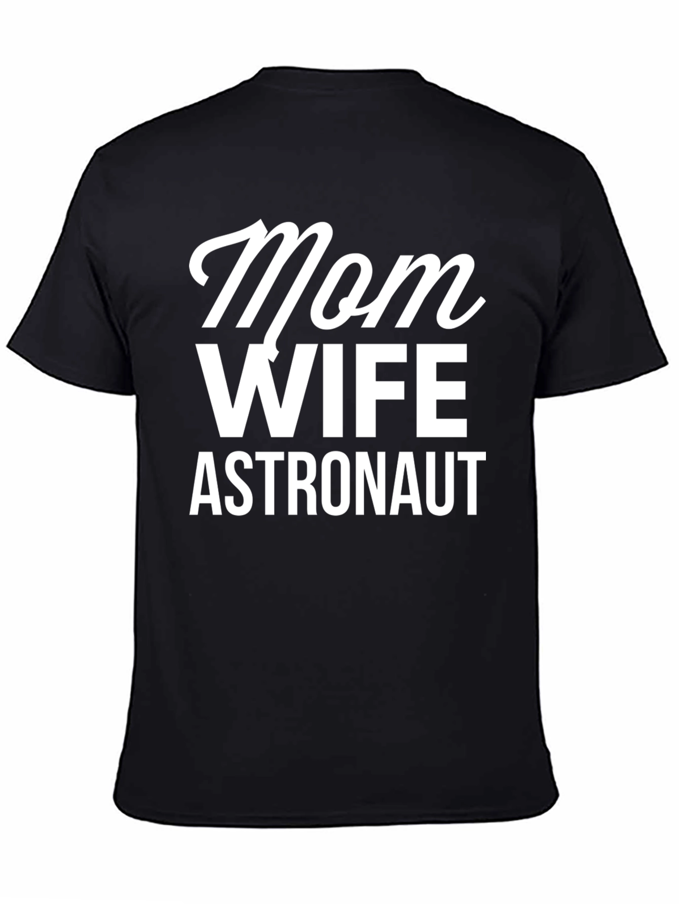 Black Mom Wife Astronaut T-Shirt - Unique Graphic Tee view 4