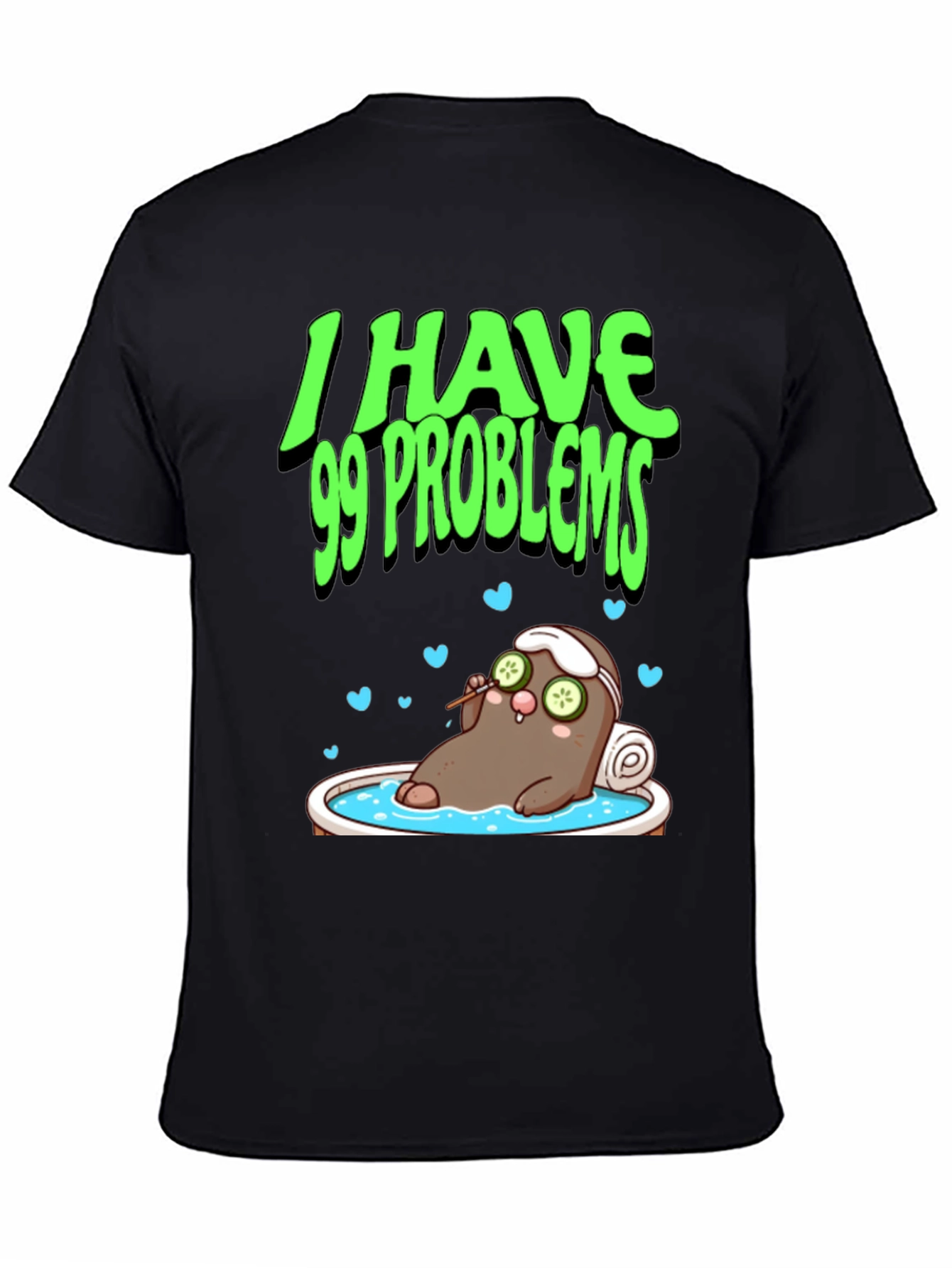 Black 99 Problems Potato Spa T-Shirt - Relaxed Fit view 4