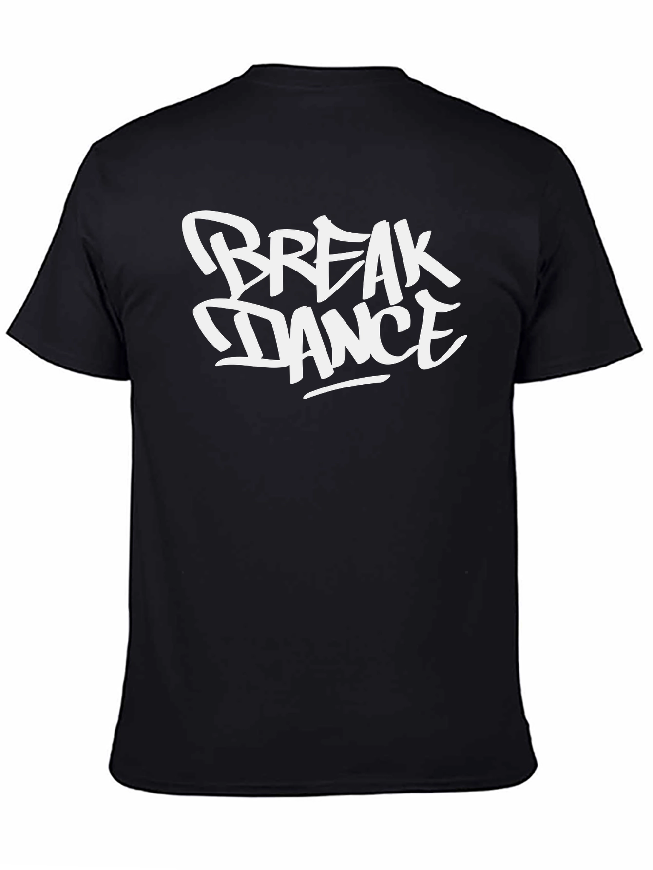 Black Break Dance Graphic T-Shirt - Black Crew Neck Tee view 4