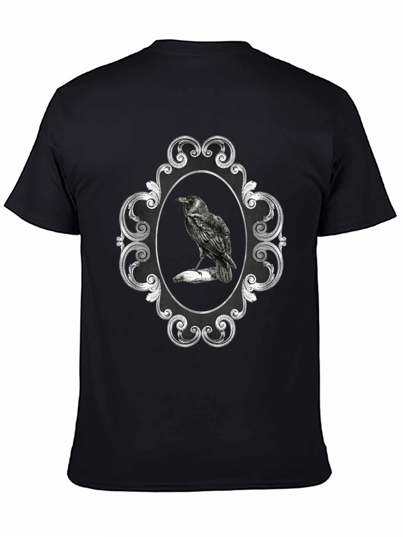 Black Raven Framed Black T-Shirt view 4