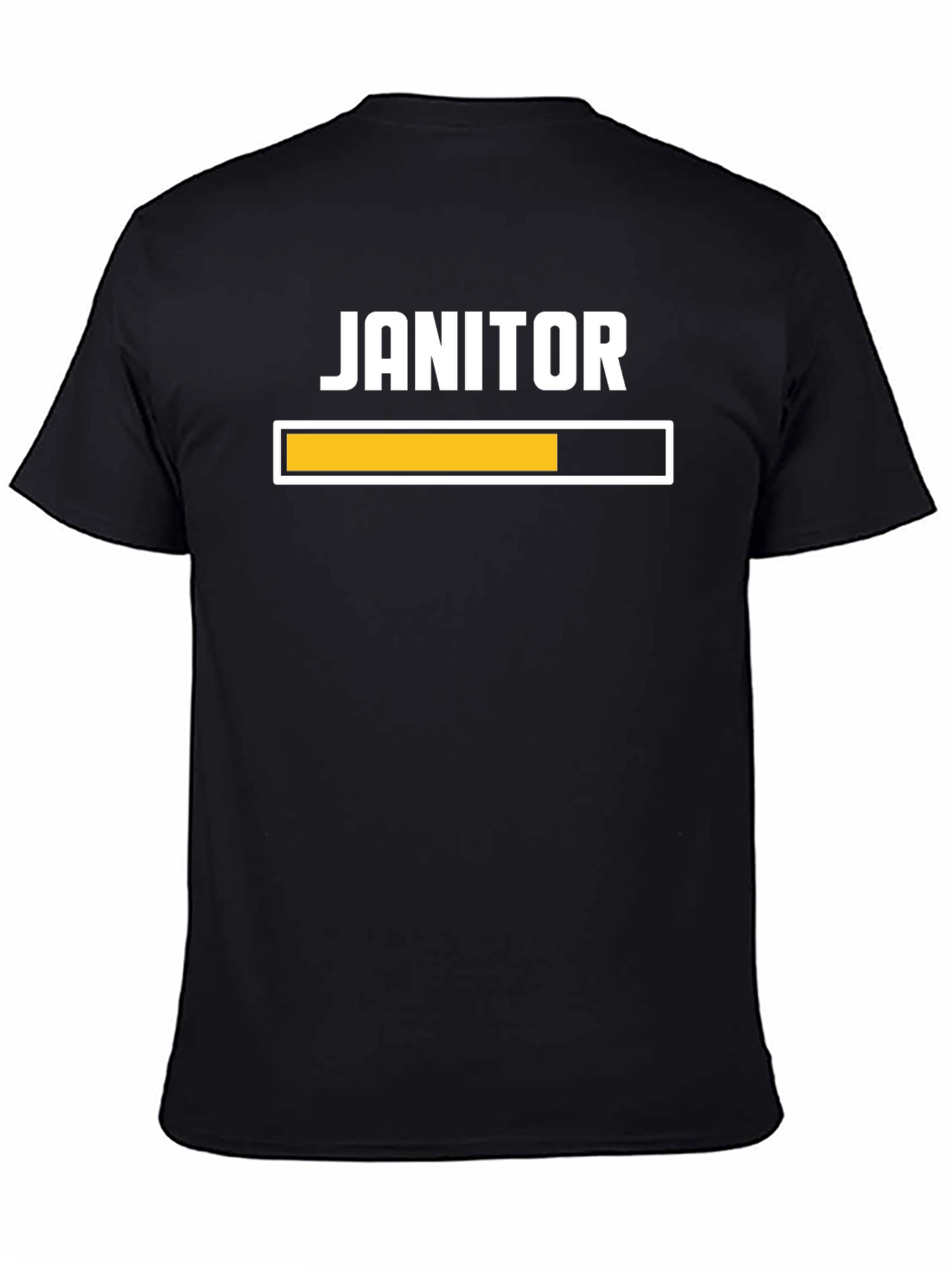 Black Janitor Loading T-Shirt - Funny Job Humor Tee view 4