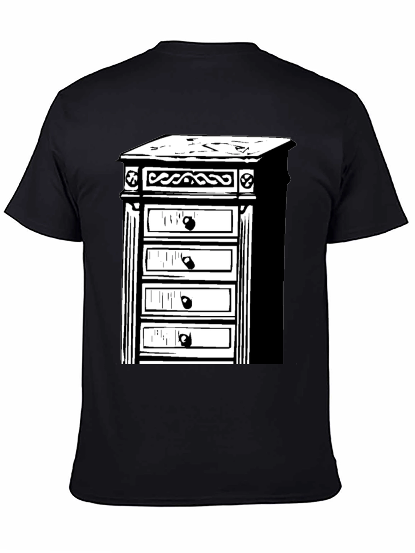 Black Retro Dresser T-Shirt - Stylish & Unique view 4