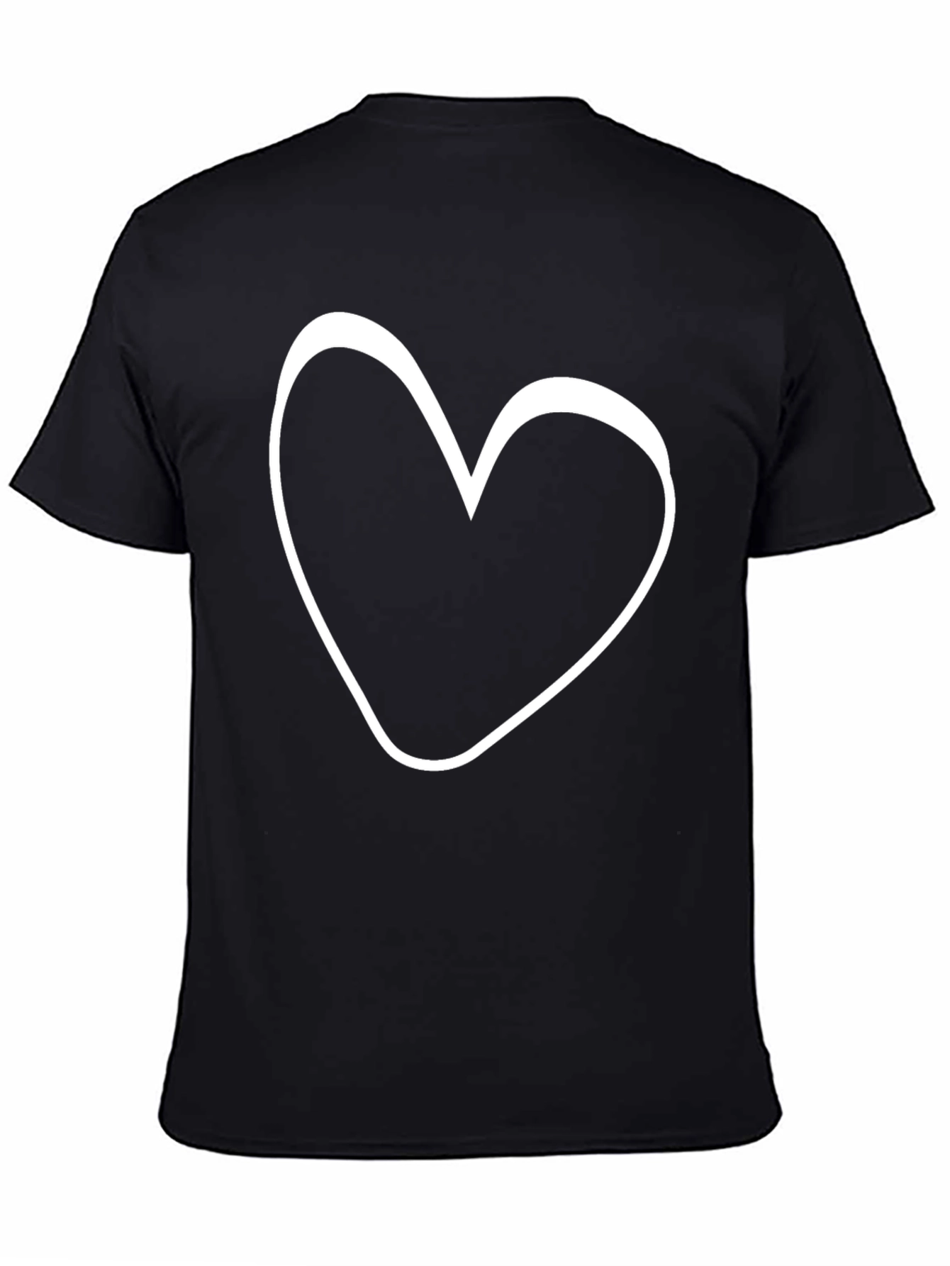 Black Heart Graphic Black T-Shirt view 4