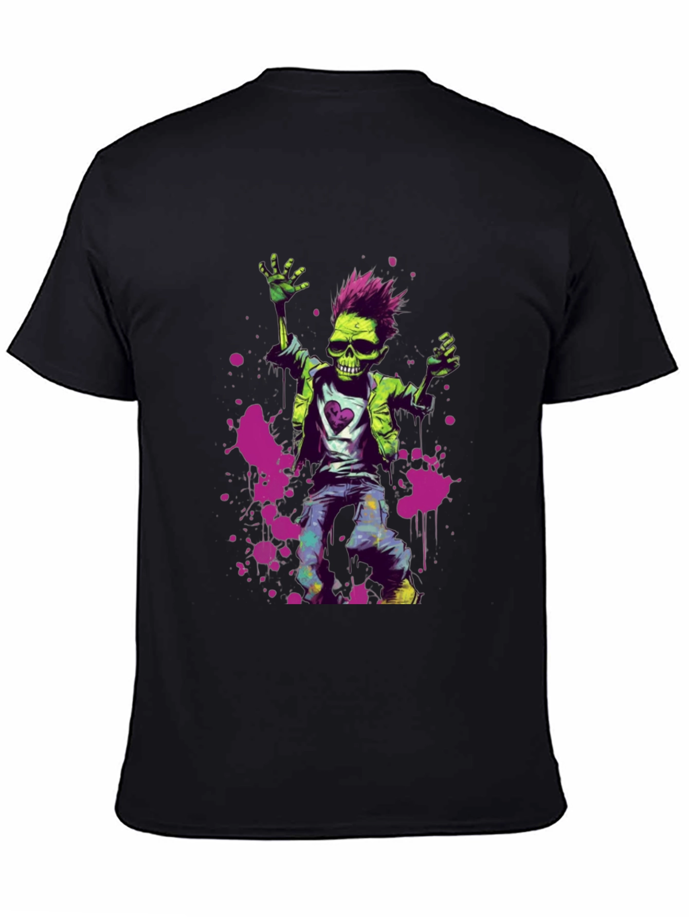 Zombie Punk T-Shirt - Unique Graphic Tee - 4
