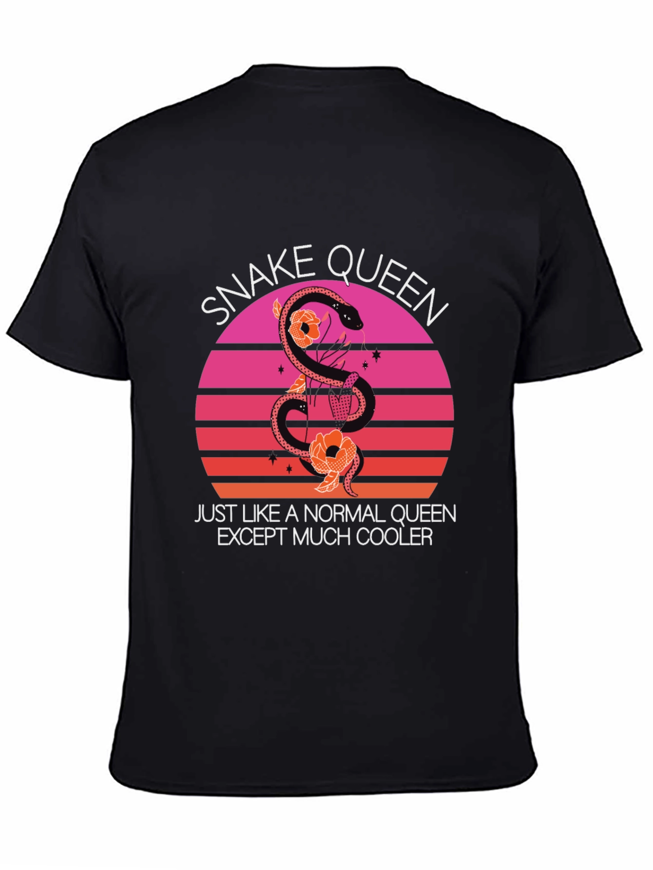 Black Snake Queen T-Shirt Cool Graphic Tee view 4