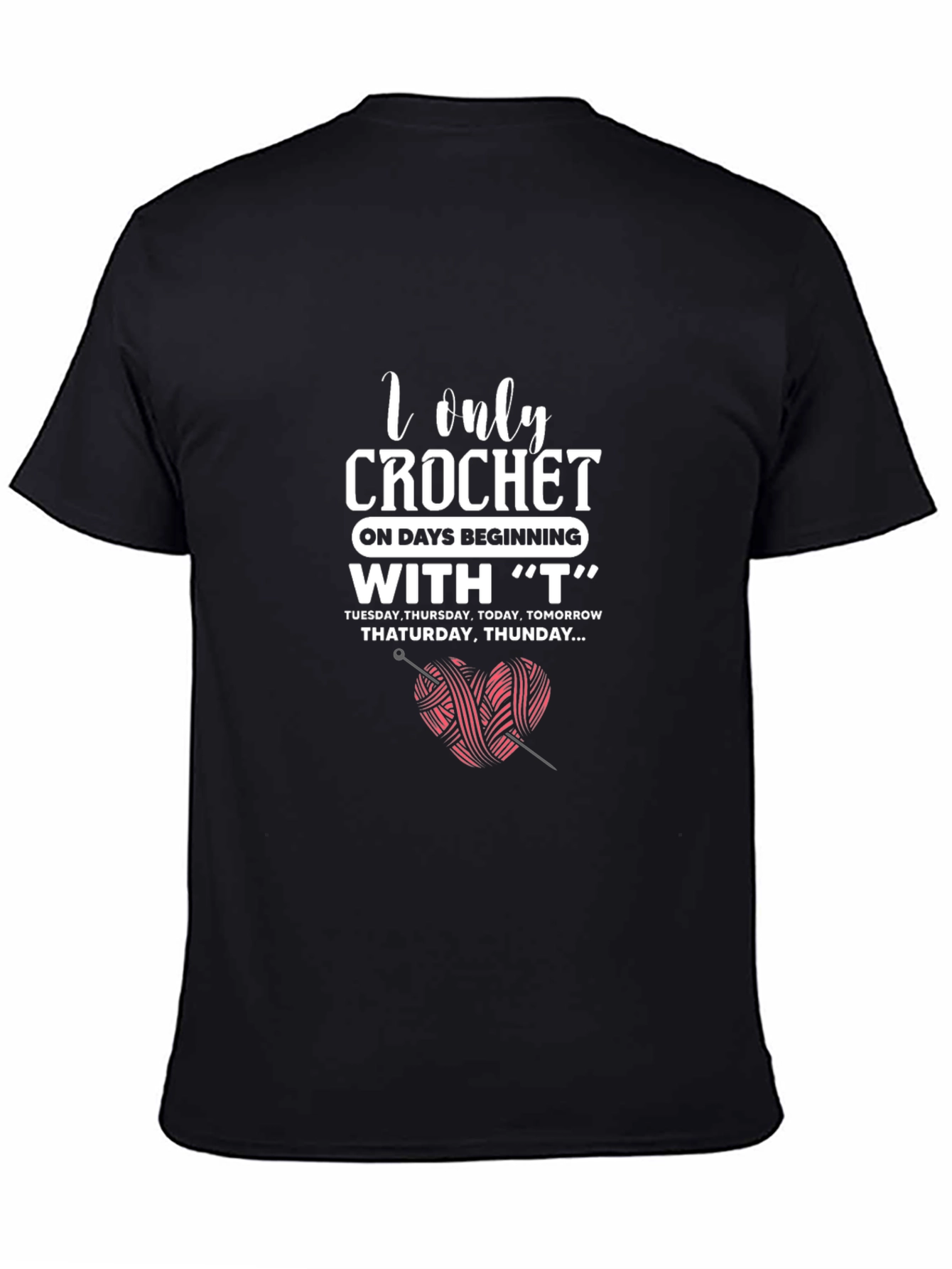 Black Crochet Lover T-Shirt - "T" Days view 4