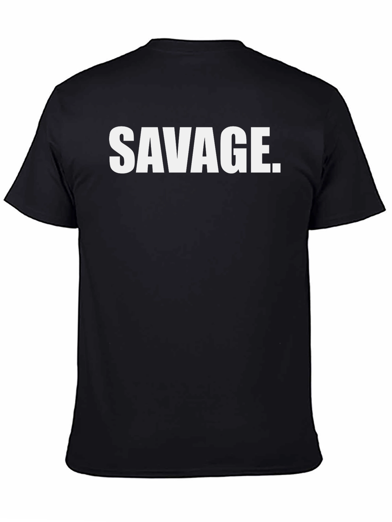 Black Savage Graphic Print Black T-Shirt view 4