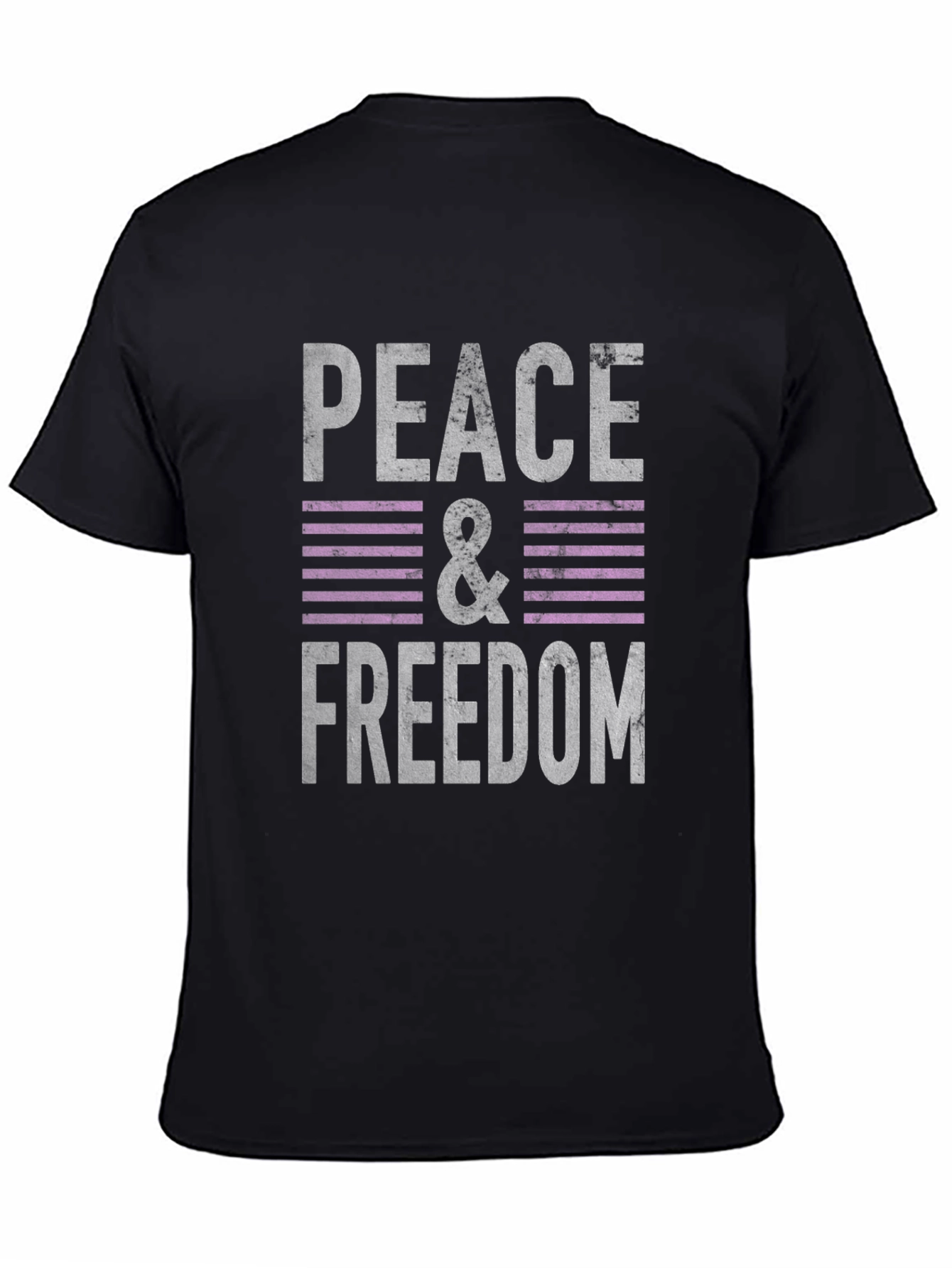 Black Peace & Freedom Graphic T-Shirt - Relaxed Fit view 4