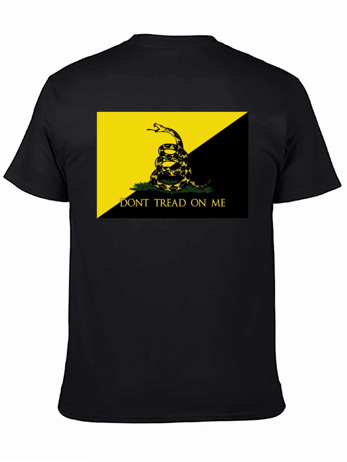 Black Don't Tread On Me Black T-Shirt view 4
