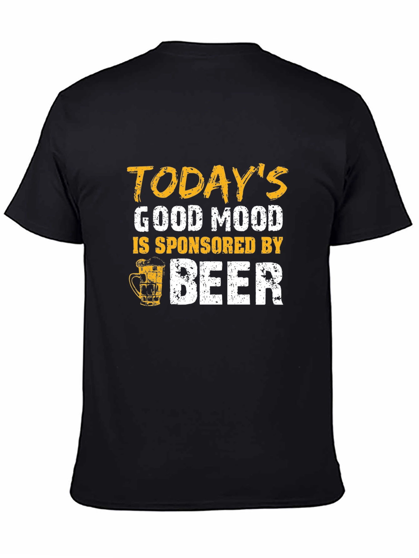 Black Today's Good Mood Beer Graphic Tee view 4
