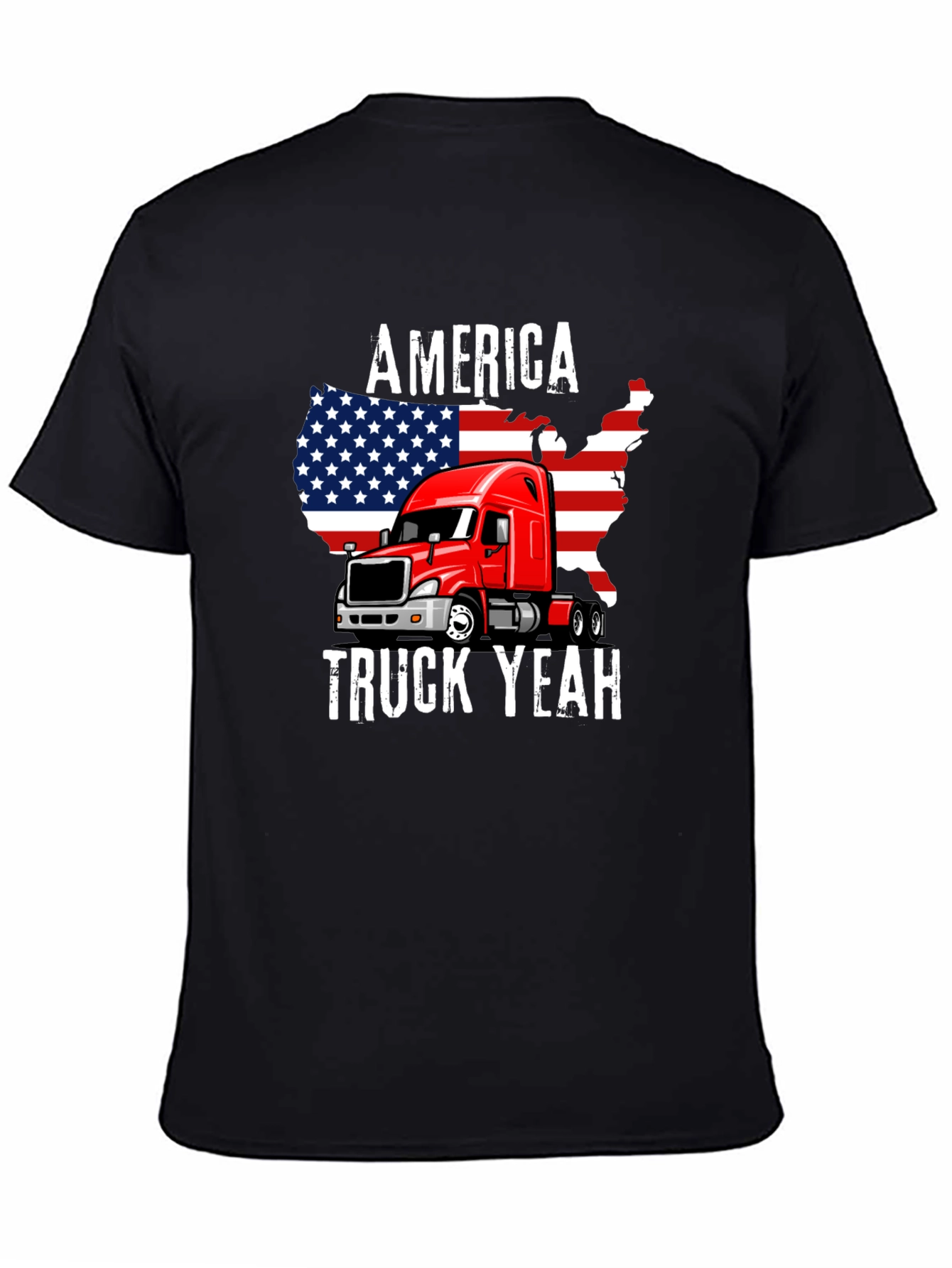 Black America Truck Yeah Graphic Tee view 4