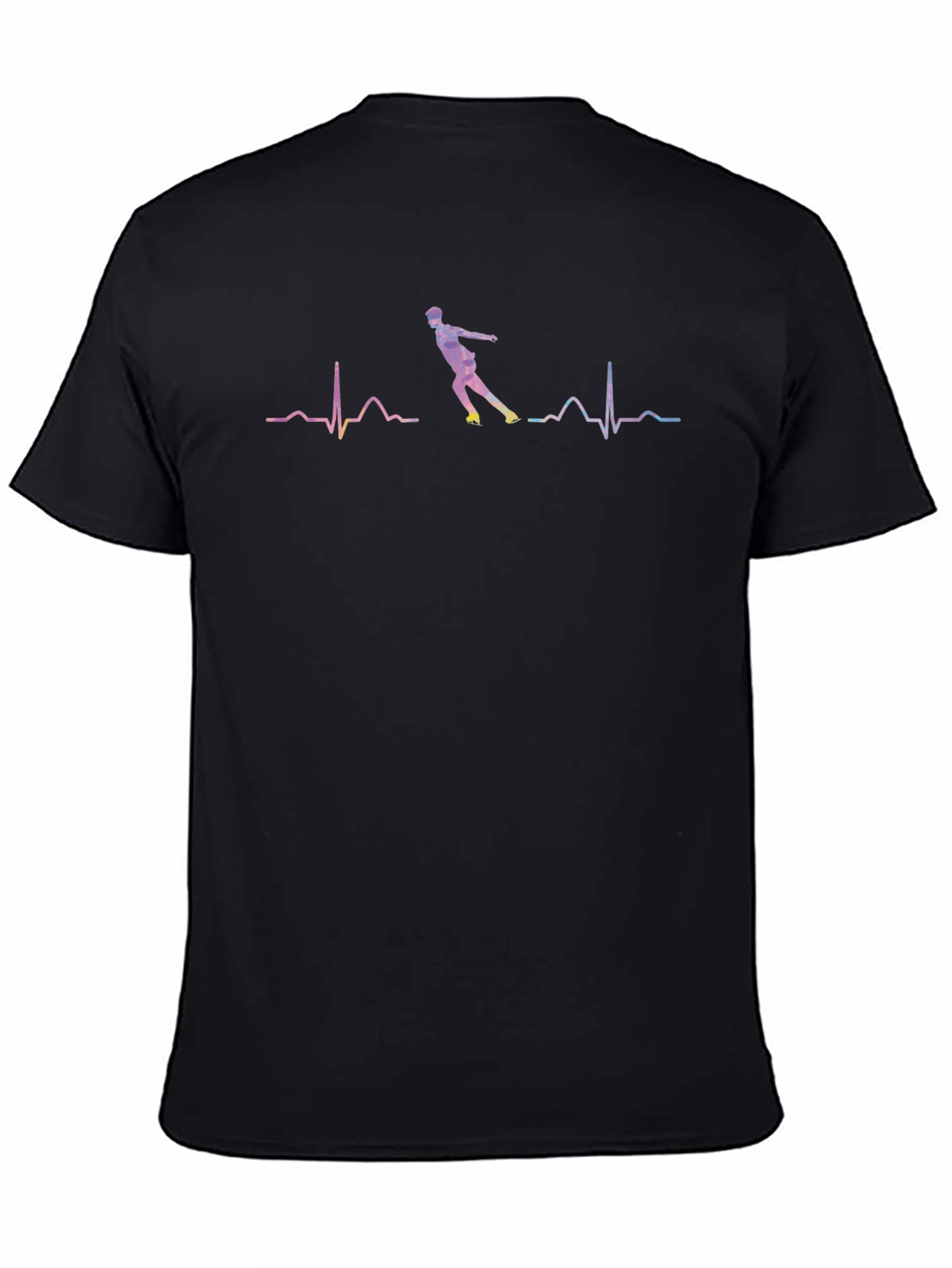 Black Skating Heartbeat Tee - Stylish Comfort view 4