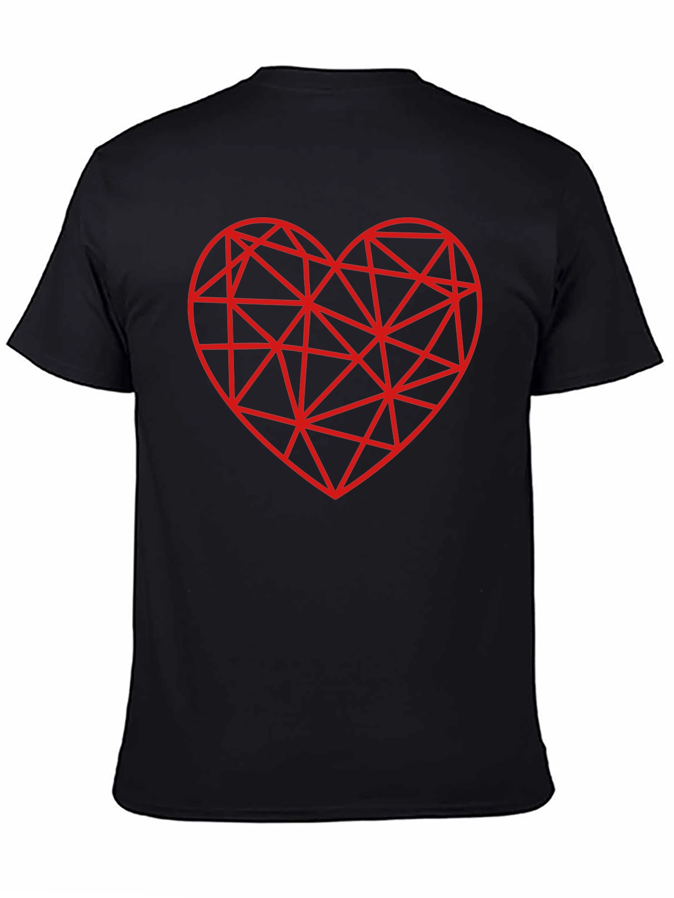Black Geometric Heart T-Shirt - Modern Love Tee view 4