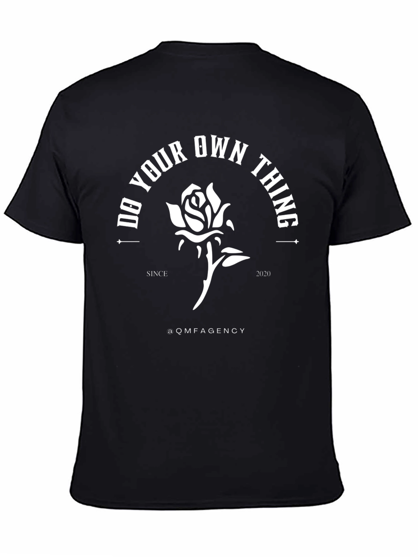 Black Do Your Own Thing Rose T-Shirt view 4