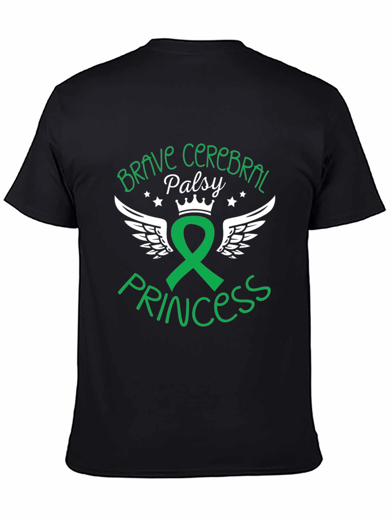 Black Brave Cerebral Palsy Princess Graphic Tee view 4