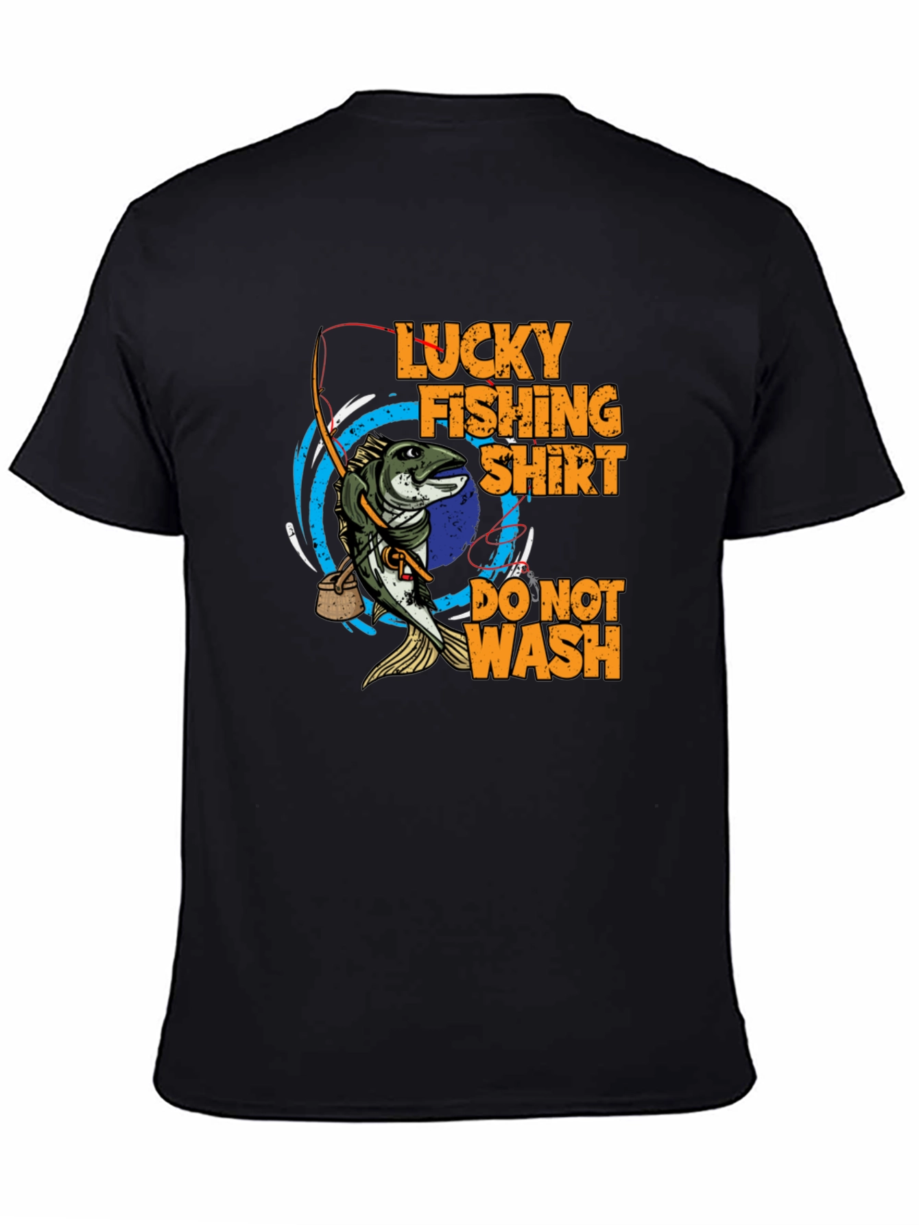 Black Lucky Fishing Shirt - Do Not Wash Tee view 4