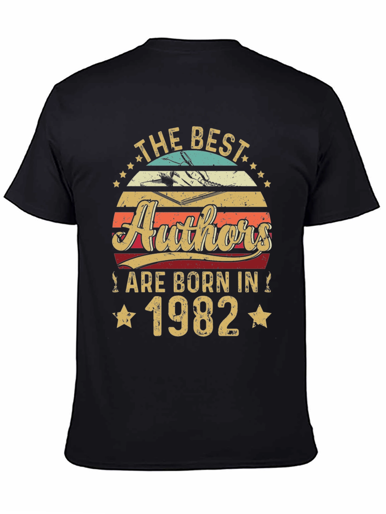 Black Best Authors Born in 1982 T-Shirt view 4