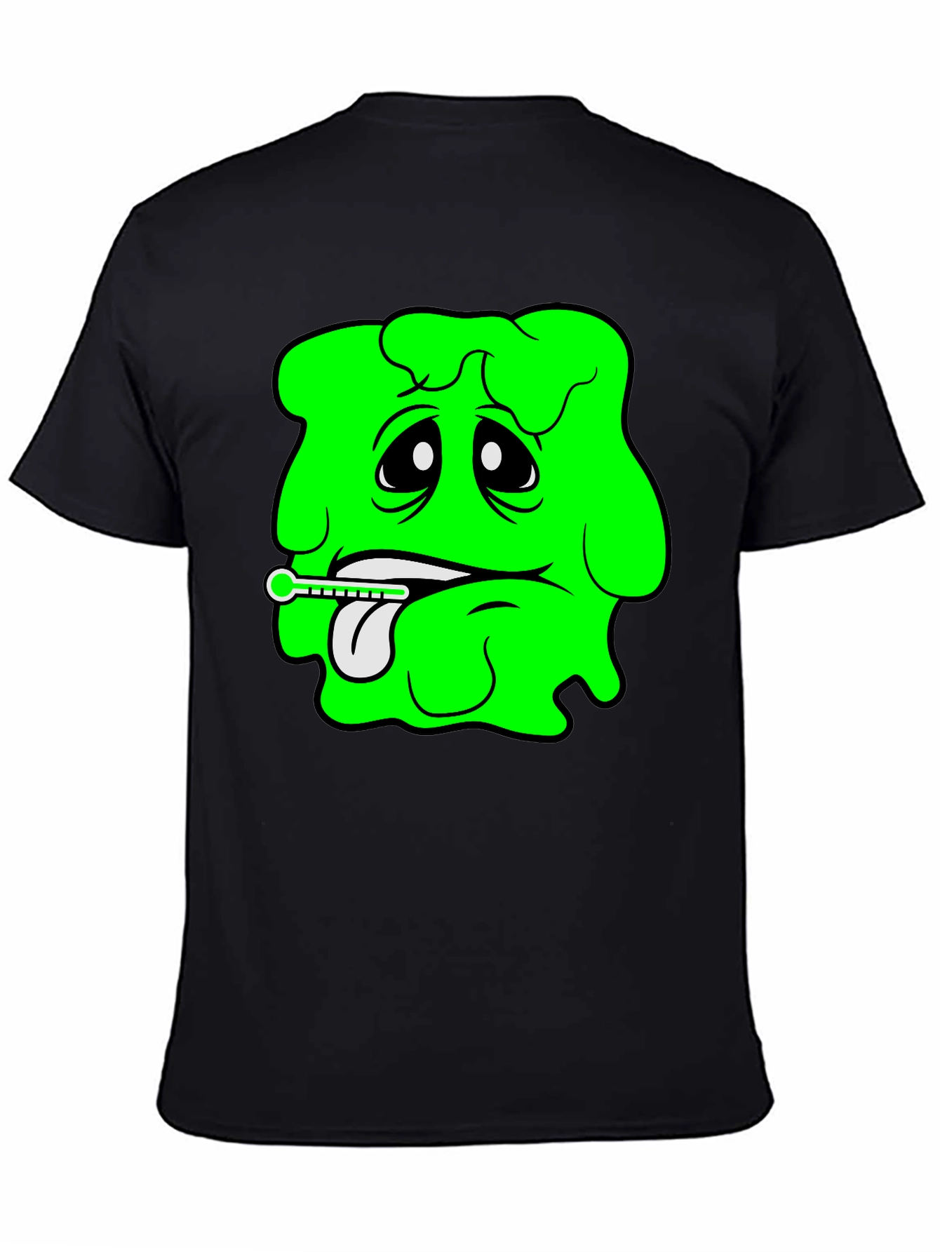 Black Sick Day Green Blob Graphic Tee view 4