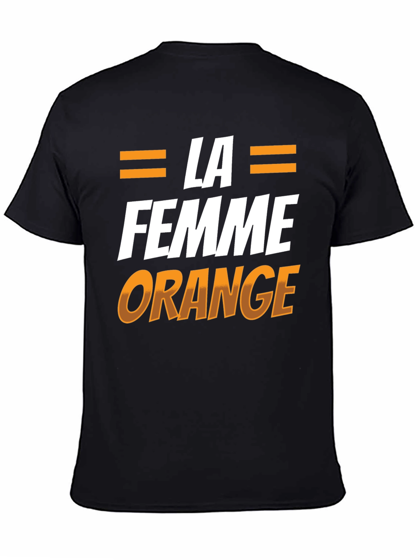 Black La Femme Orange Graphic Tee view 4