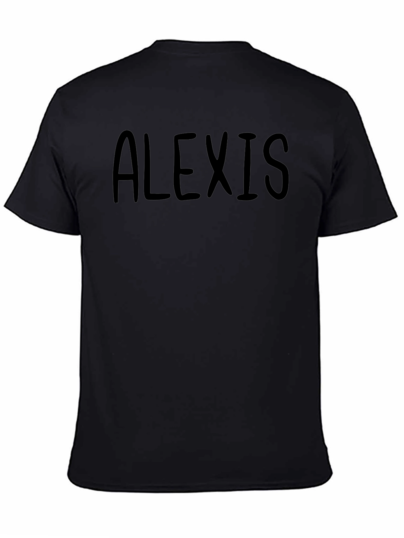 Black Alexis Personalized Black T-Shirt view 4