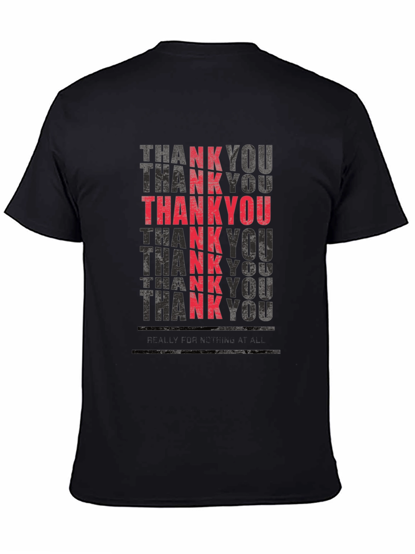 Black Thank You Graphic T-Shirt view 4