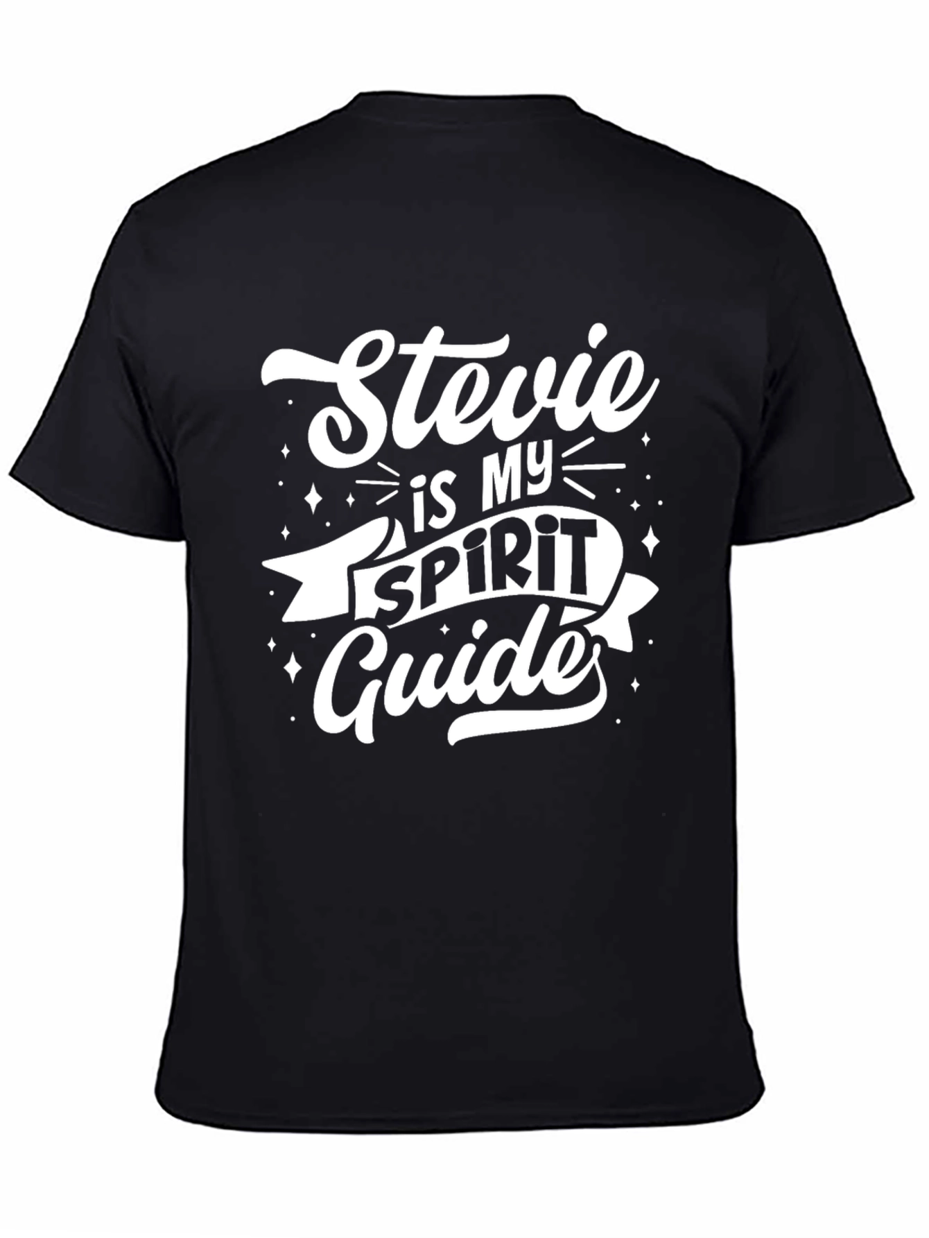 Black Stevie is My Spirit Guide T-Shirt - Black view 4