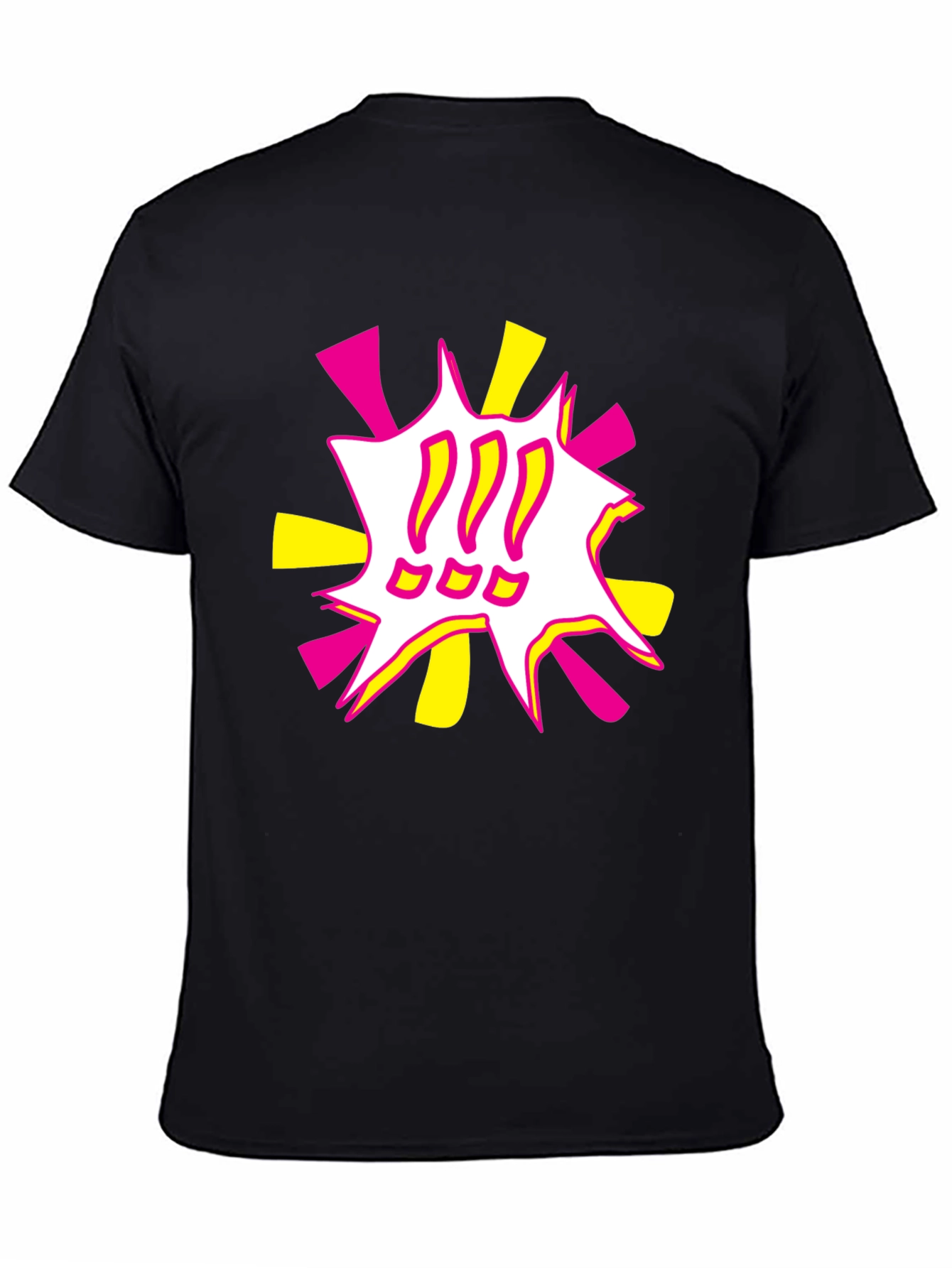 Black Bold Graphic Tee - Exclamation Pop Art view 4