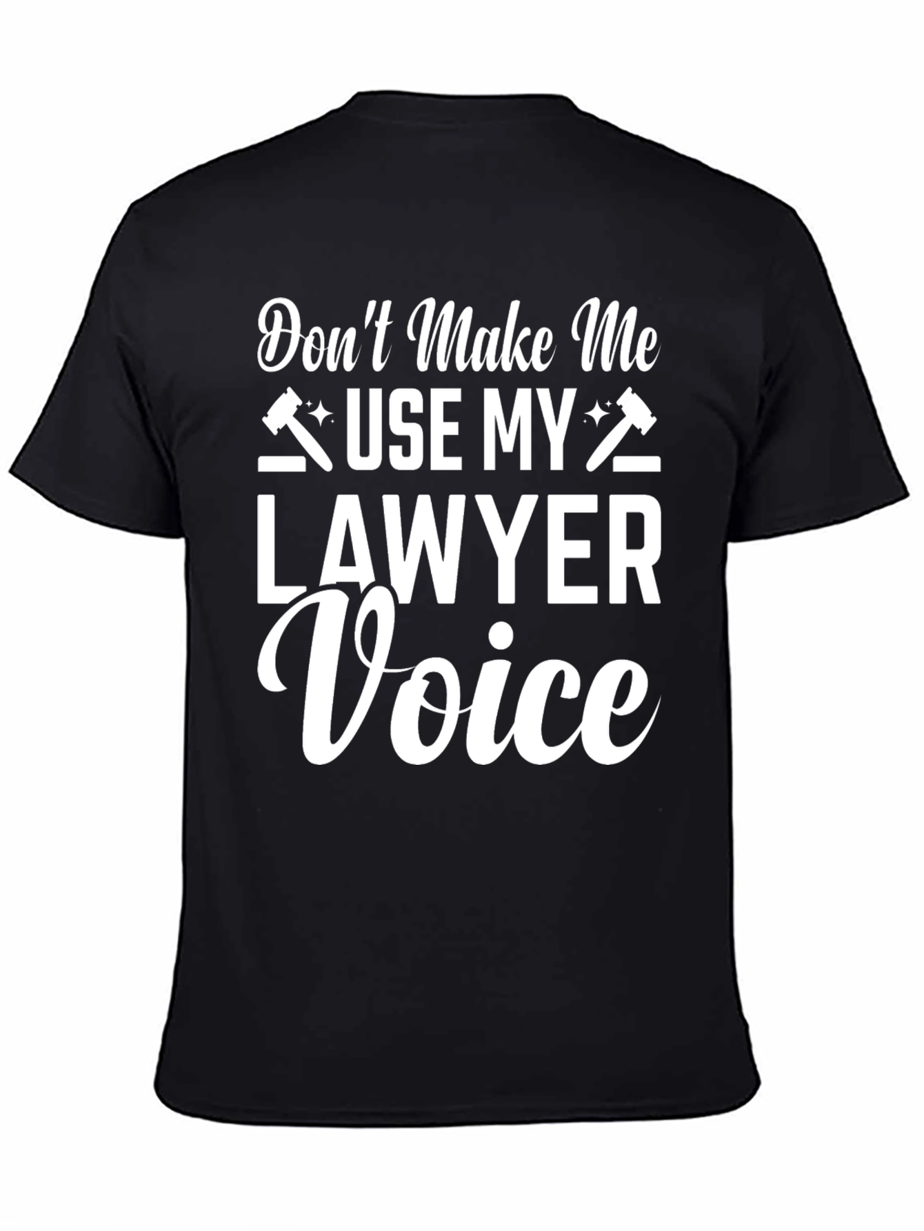 Black Lawyer Voice T-Shirt - Funny Attorney Gift view 4