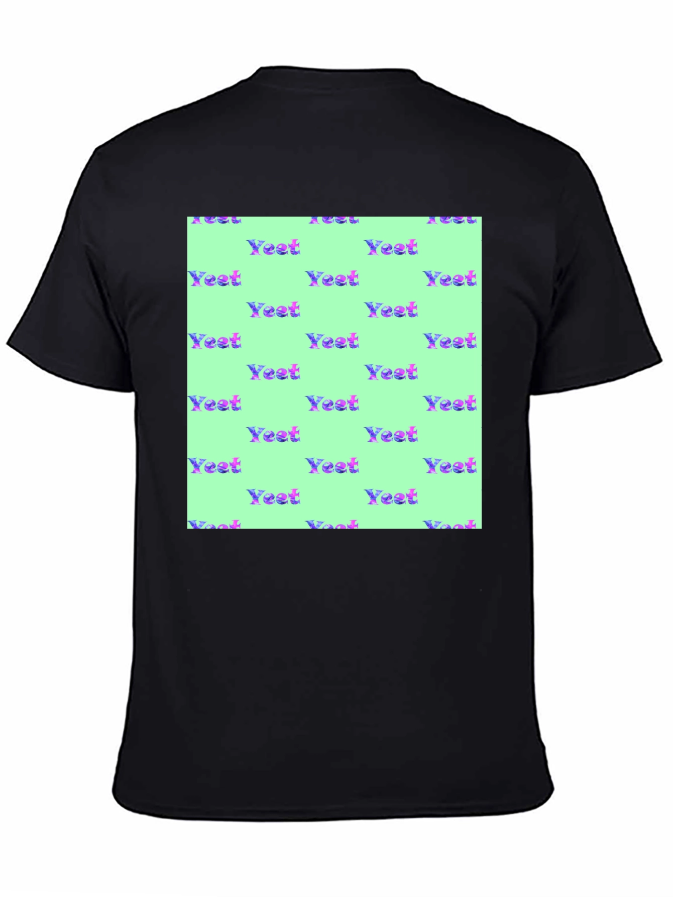 Black Yeet Pattern T-Shirt - Unique Trendy Design view 4