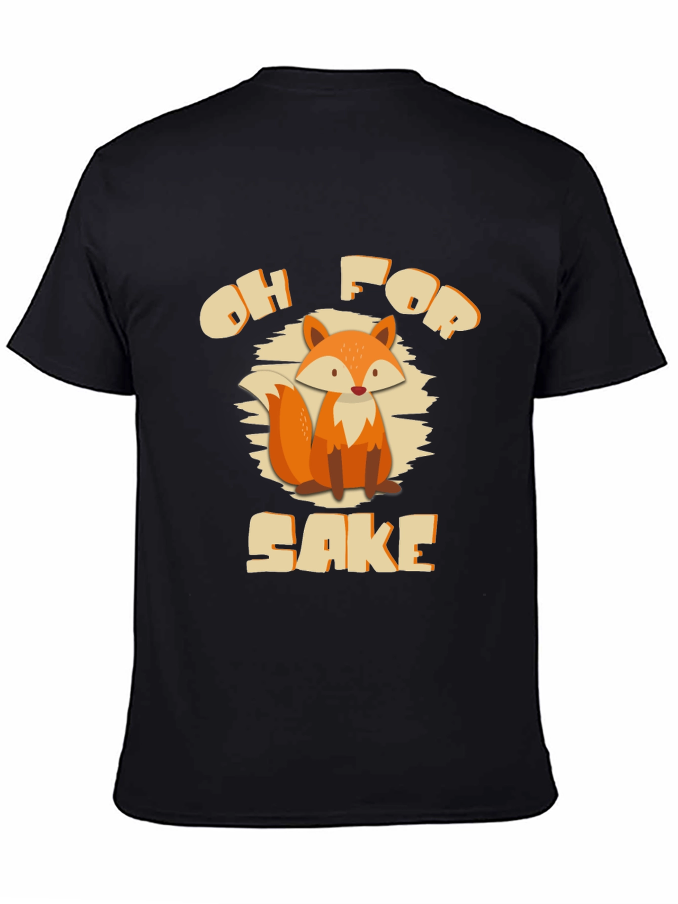 Black Oh For Fox Sake T-Shirt - Funny Novelty Tee view 4