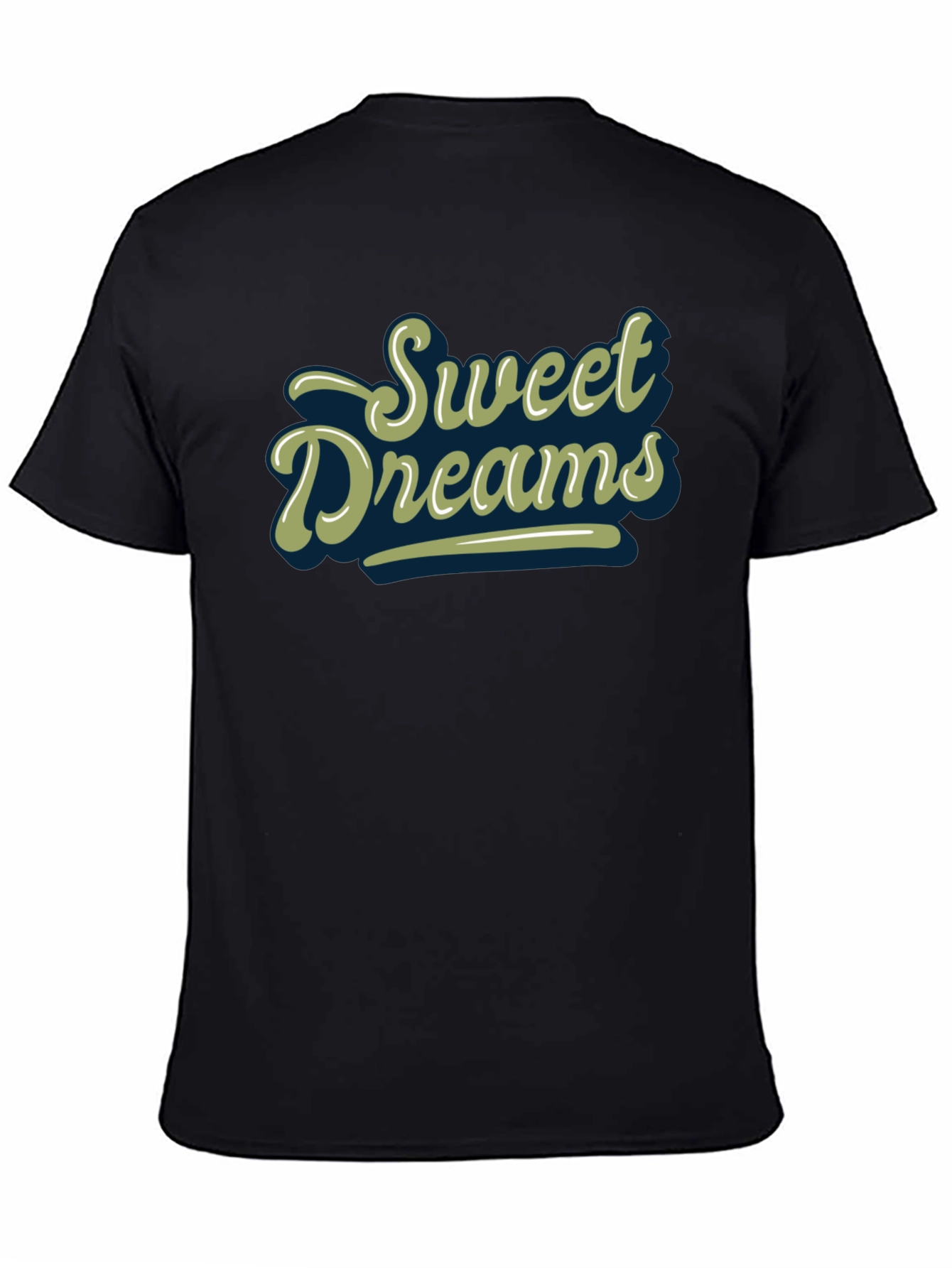 Black Sweet Dreams Graphic Print Black T-Shirt view 4