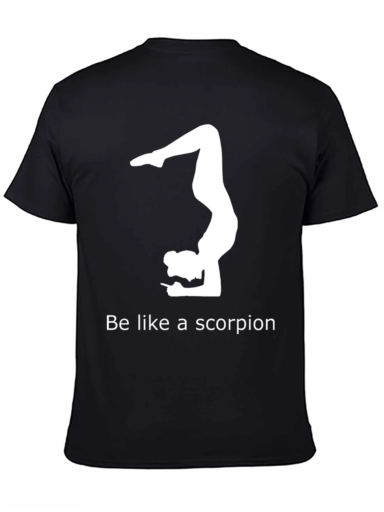 Black Yoga Scorpion Pose Graphic T-Shirt view 4
