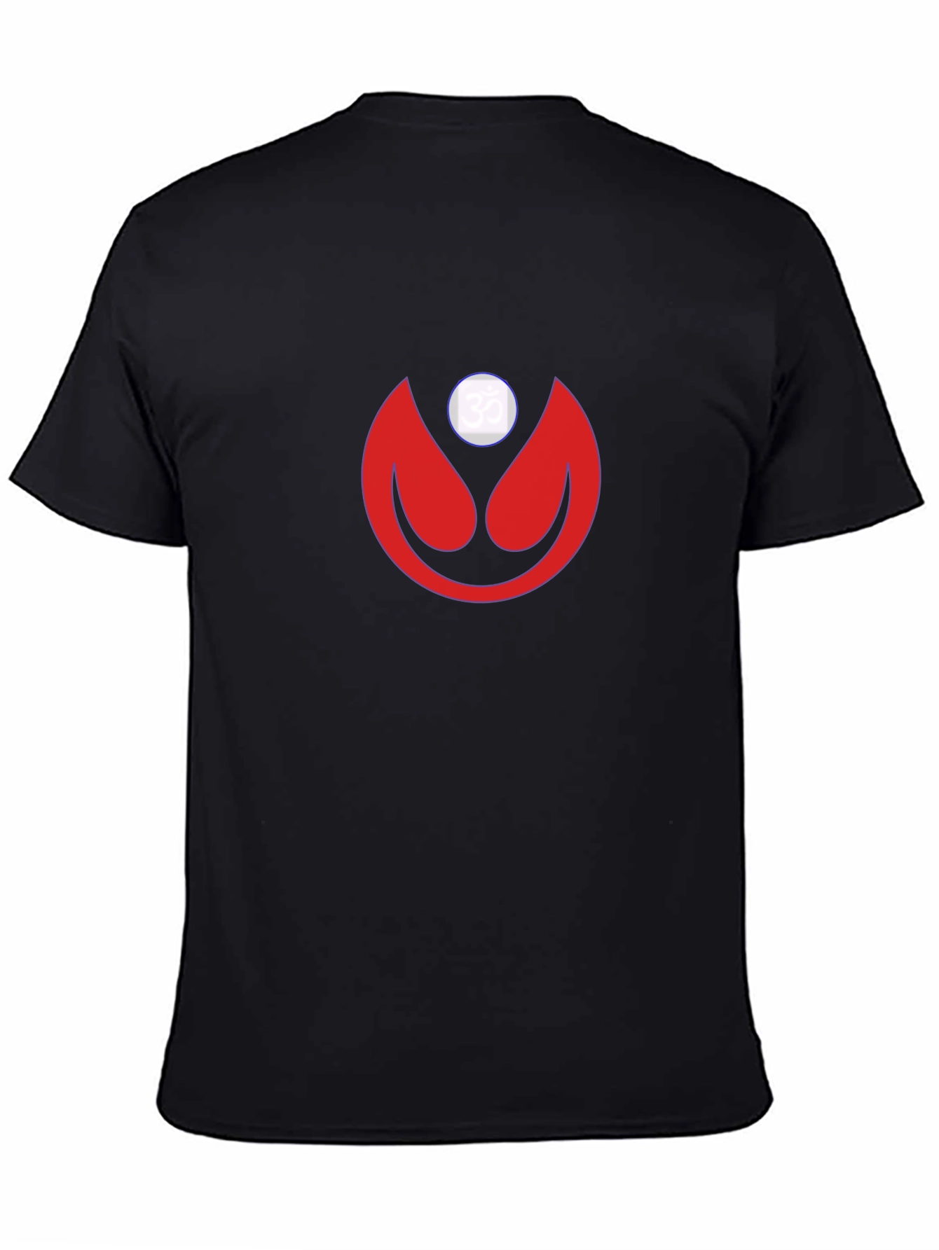 Black Modern Graphic Tee - Red Abstract Design on Black view 4