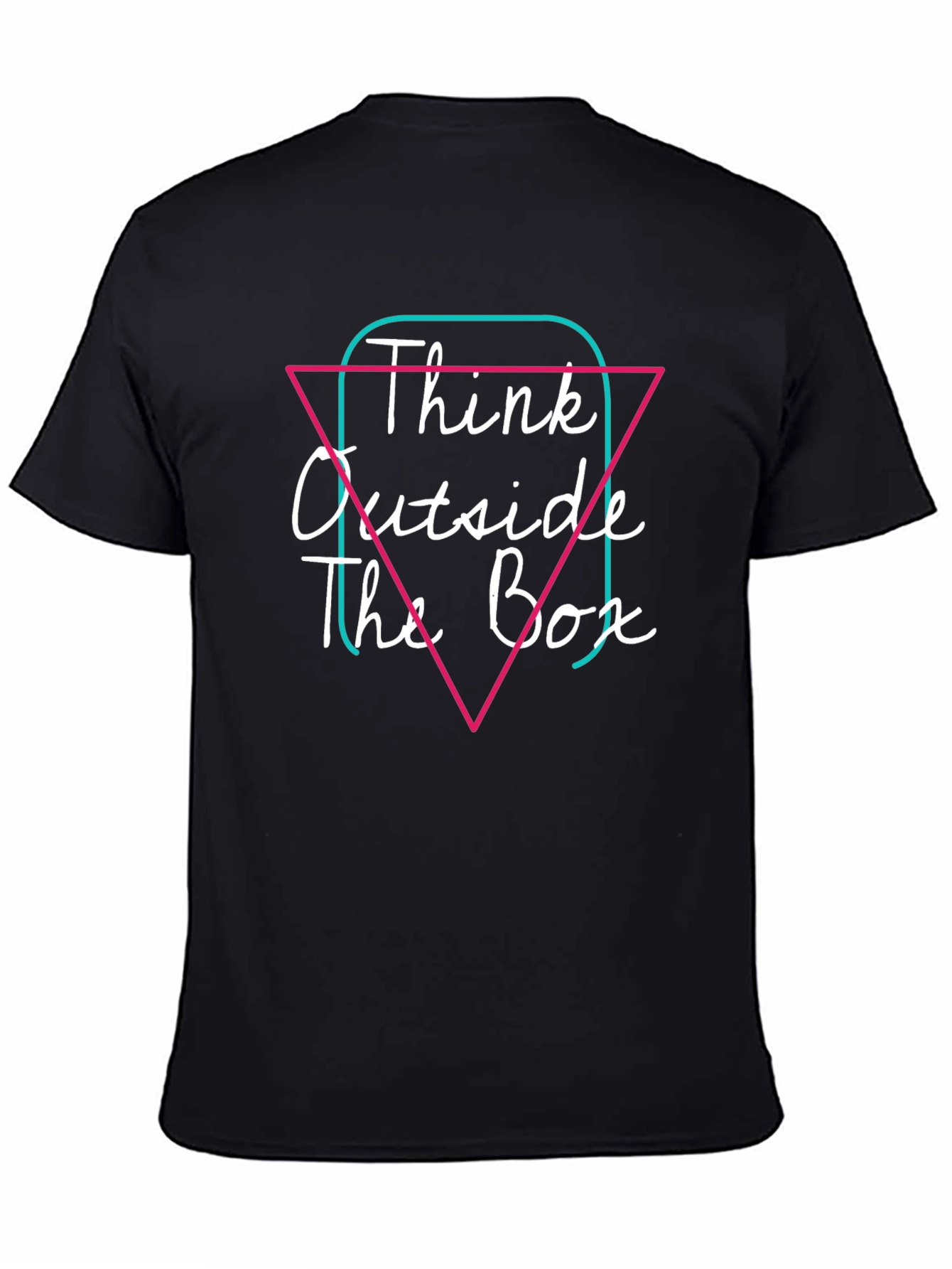 Black Think Outside the Box Graphic T-Shirt view 4