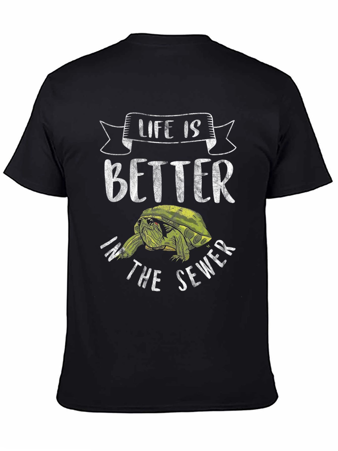 Black Life is Better in the Sewer T-Shirt view 4