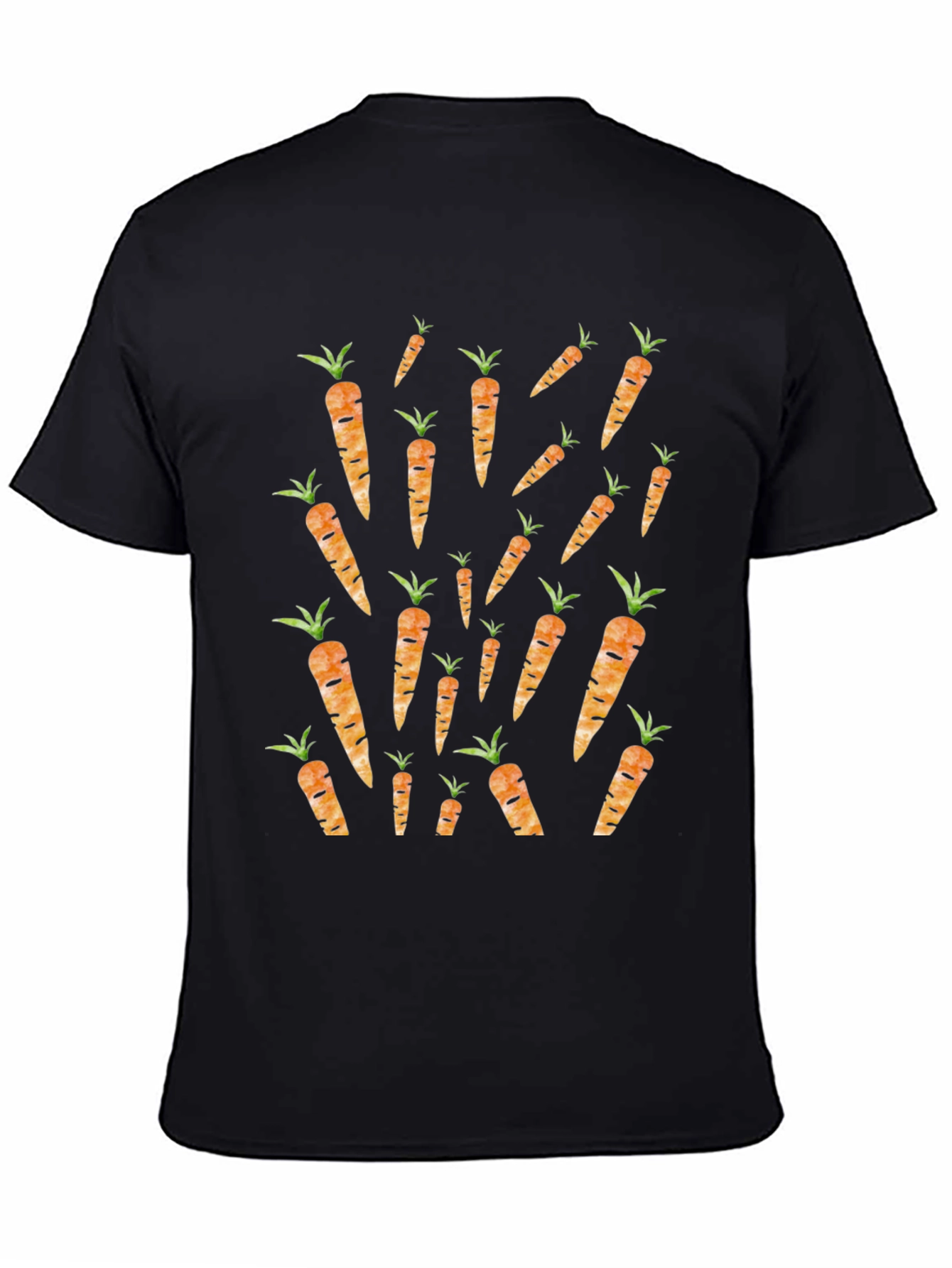 Black Carrot Pattern Graphic Tee view 4