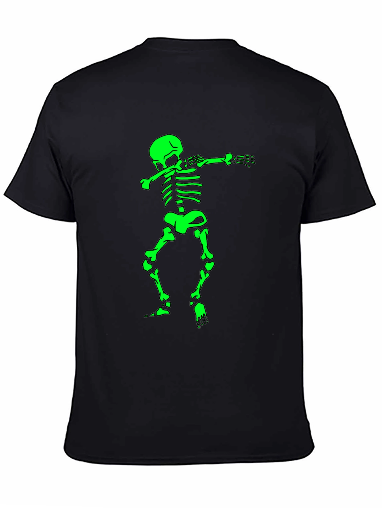Black Dabbing Skeleton Graphic Tee view 4