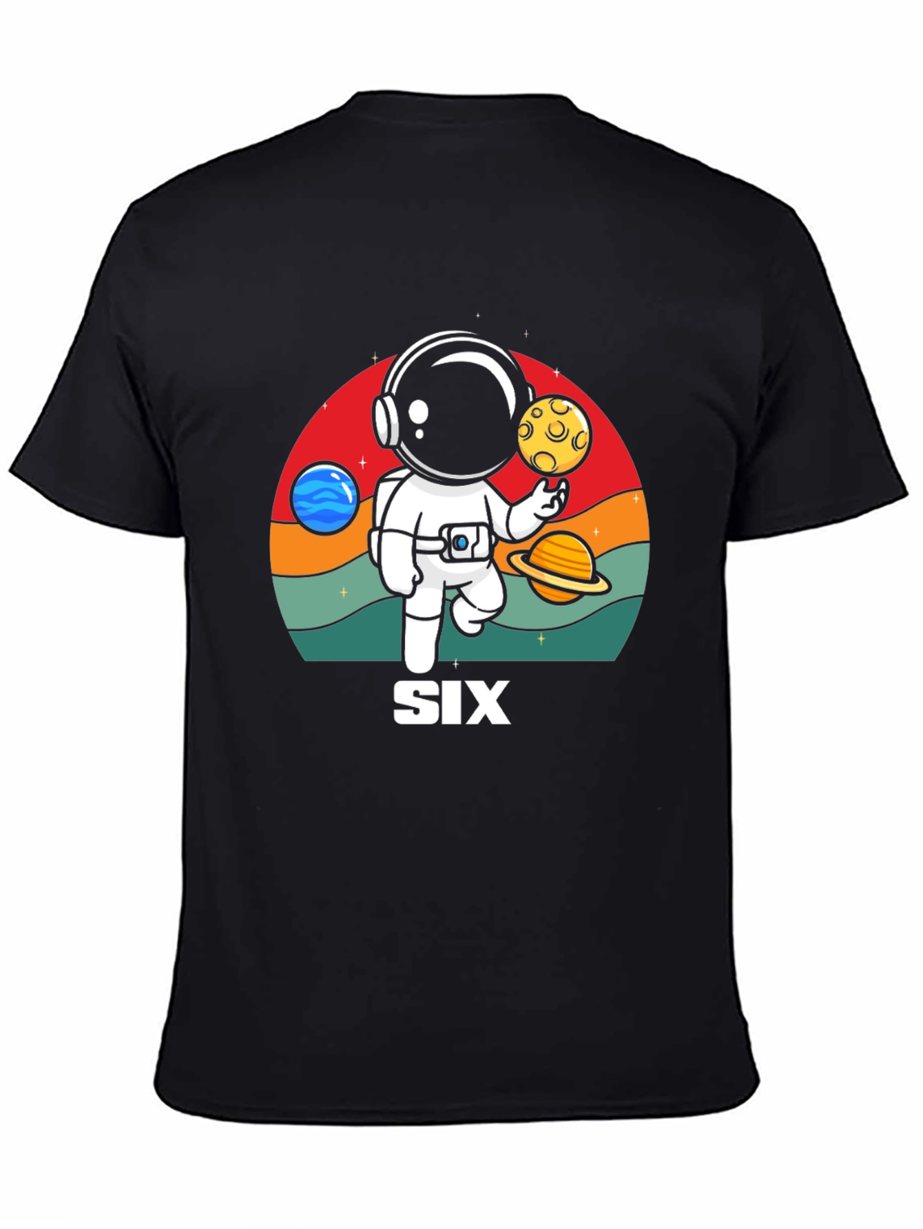 Astronaut Six Birthday T-Shirt - 4