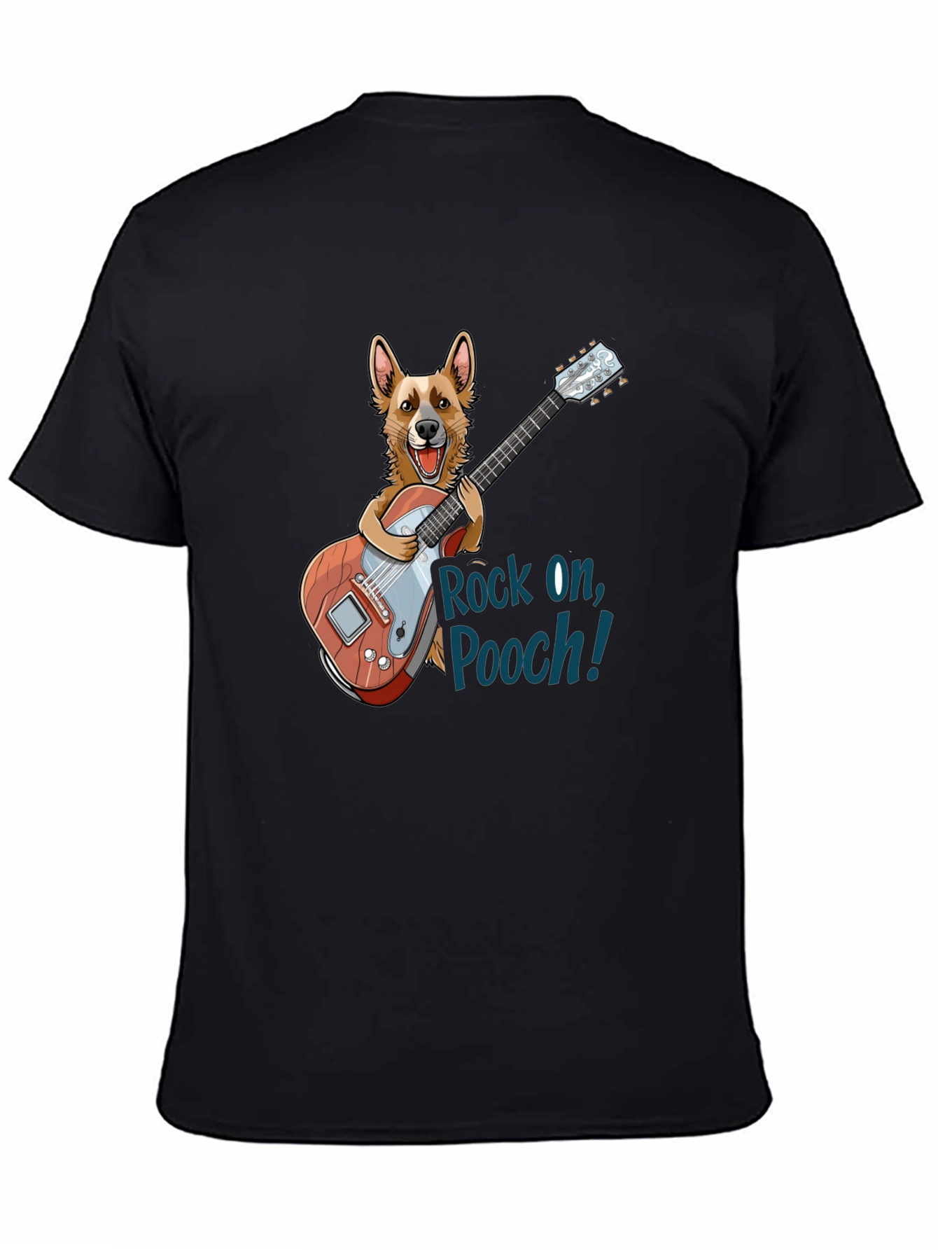 Rock On, Pooch! Novelty Graphic T-Shirt - 4