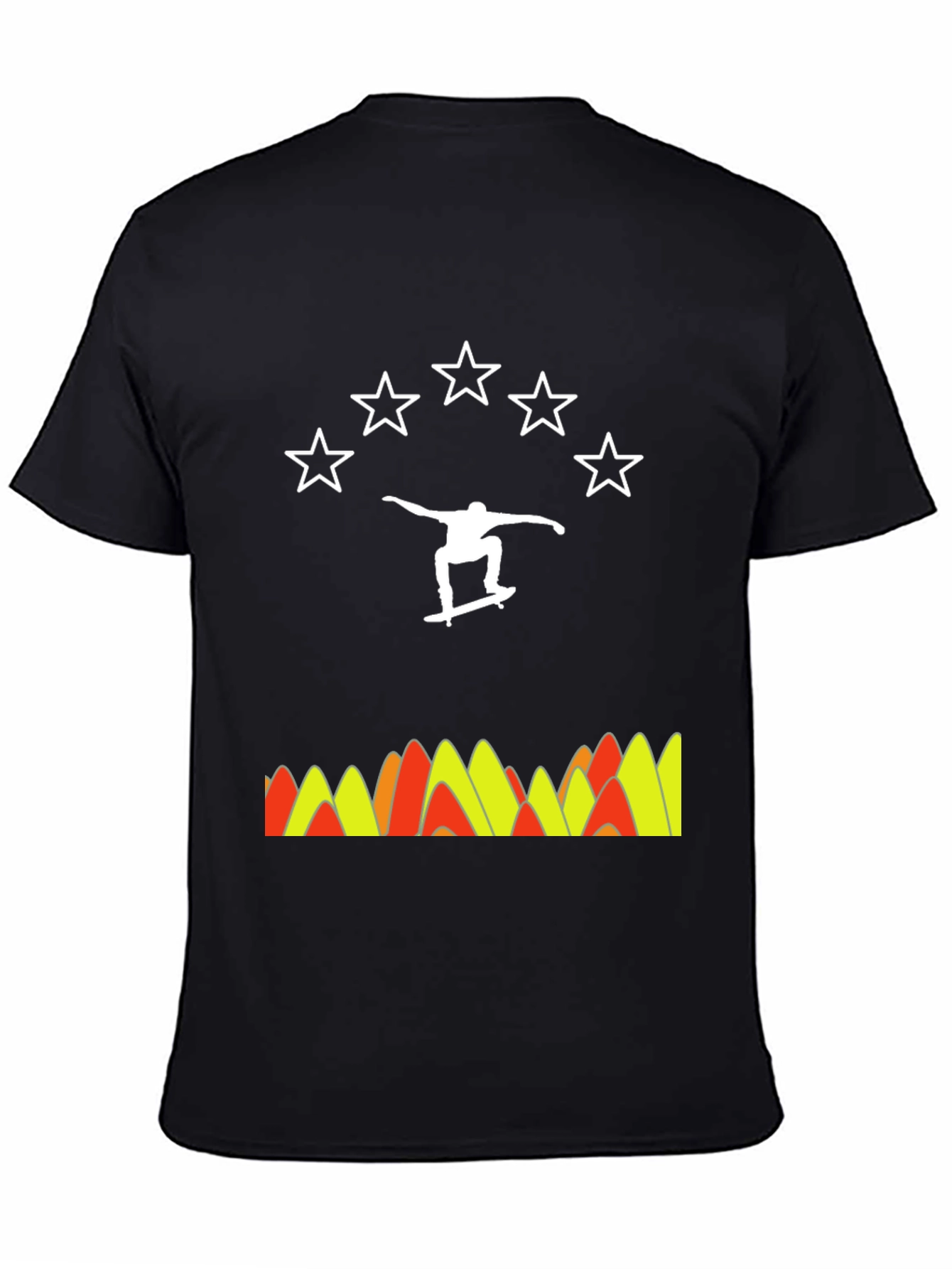 Black Skater Star Tee - Cool Graphic Print Shirt view 4