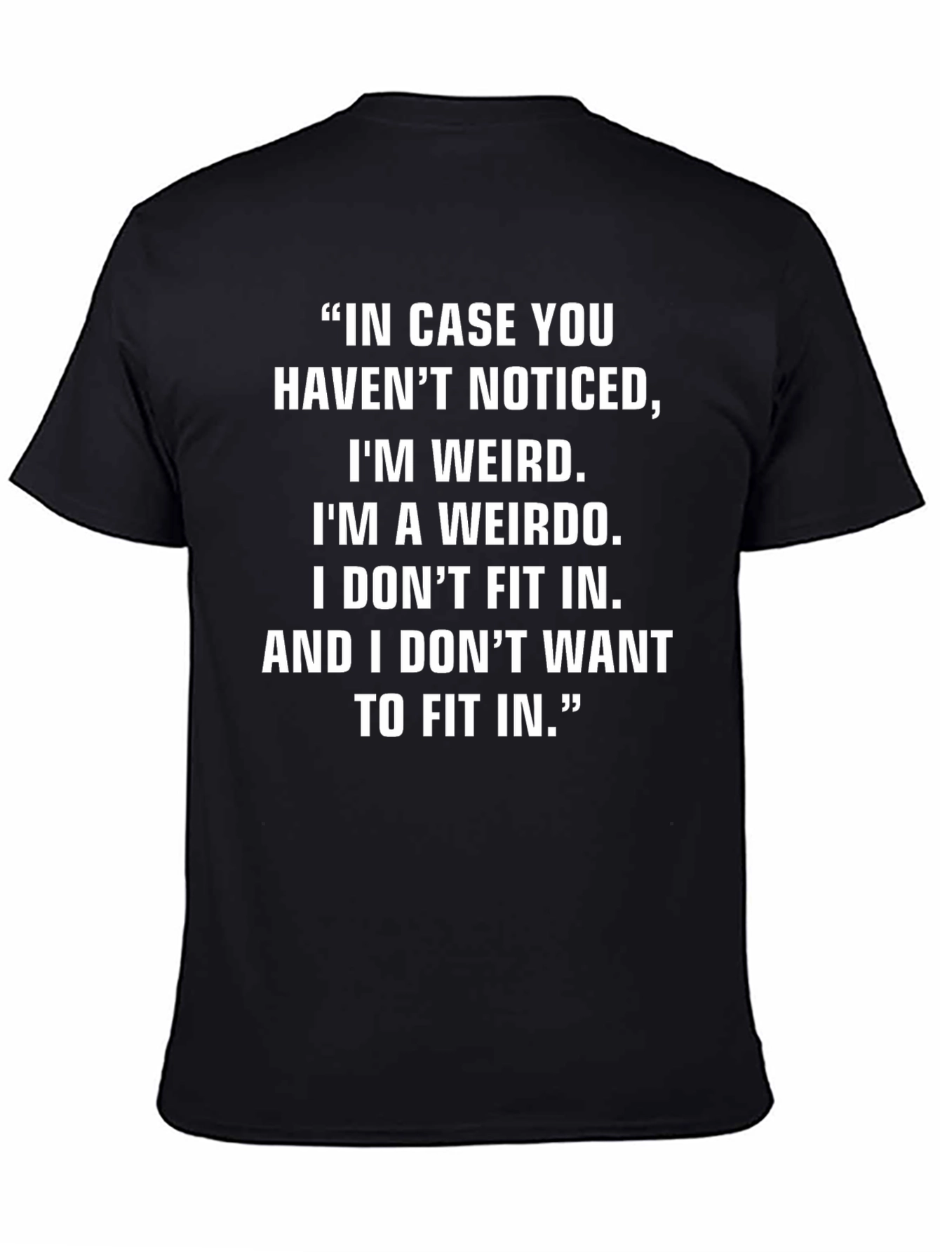 Black Weirdo Statement T-Shirt - Comfortable Fit view 4