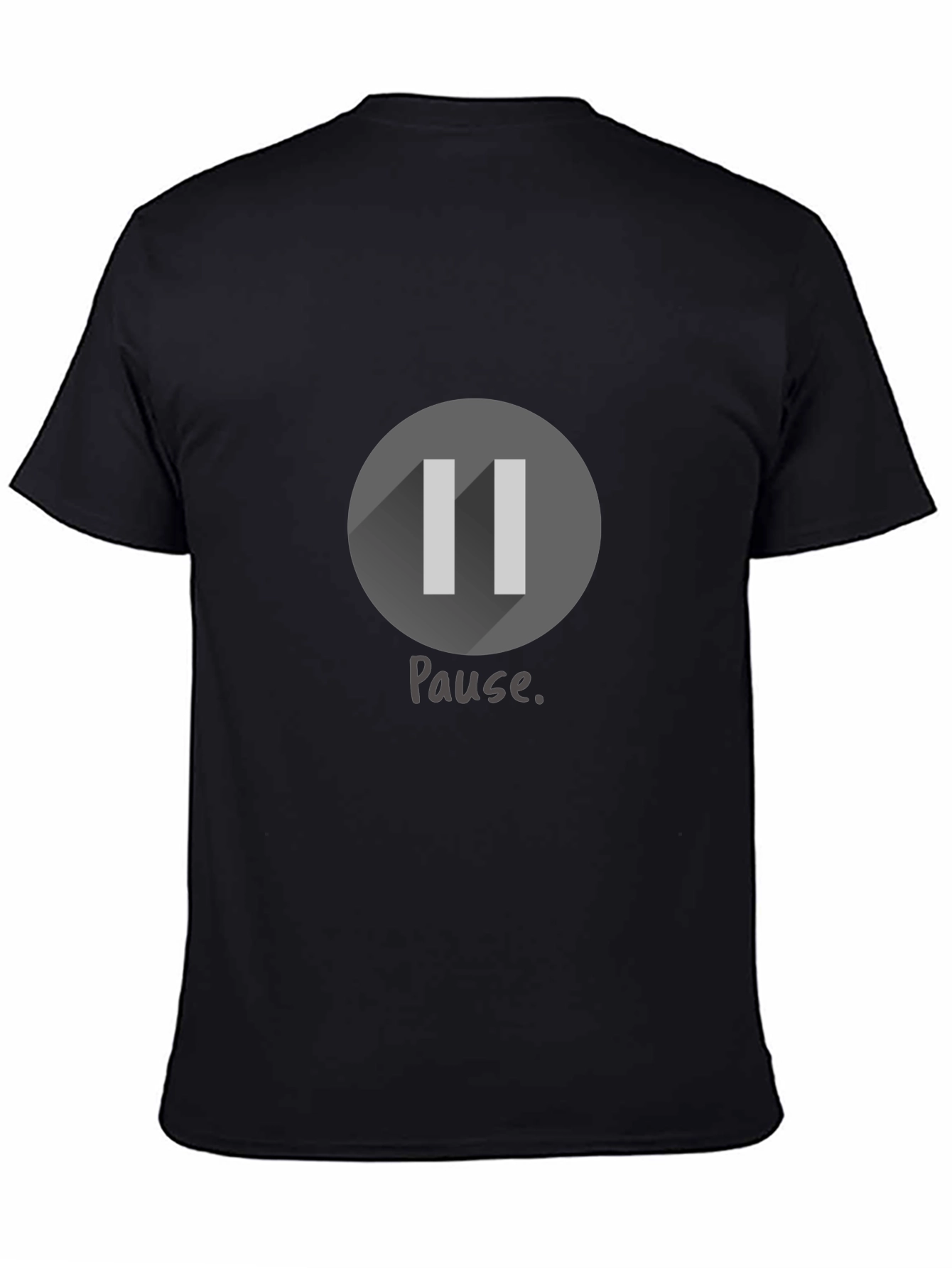 Black Pause T-Shirt - Relax & Take a Break view 4