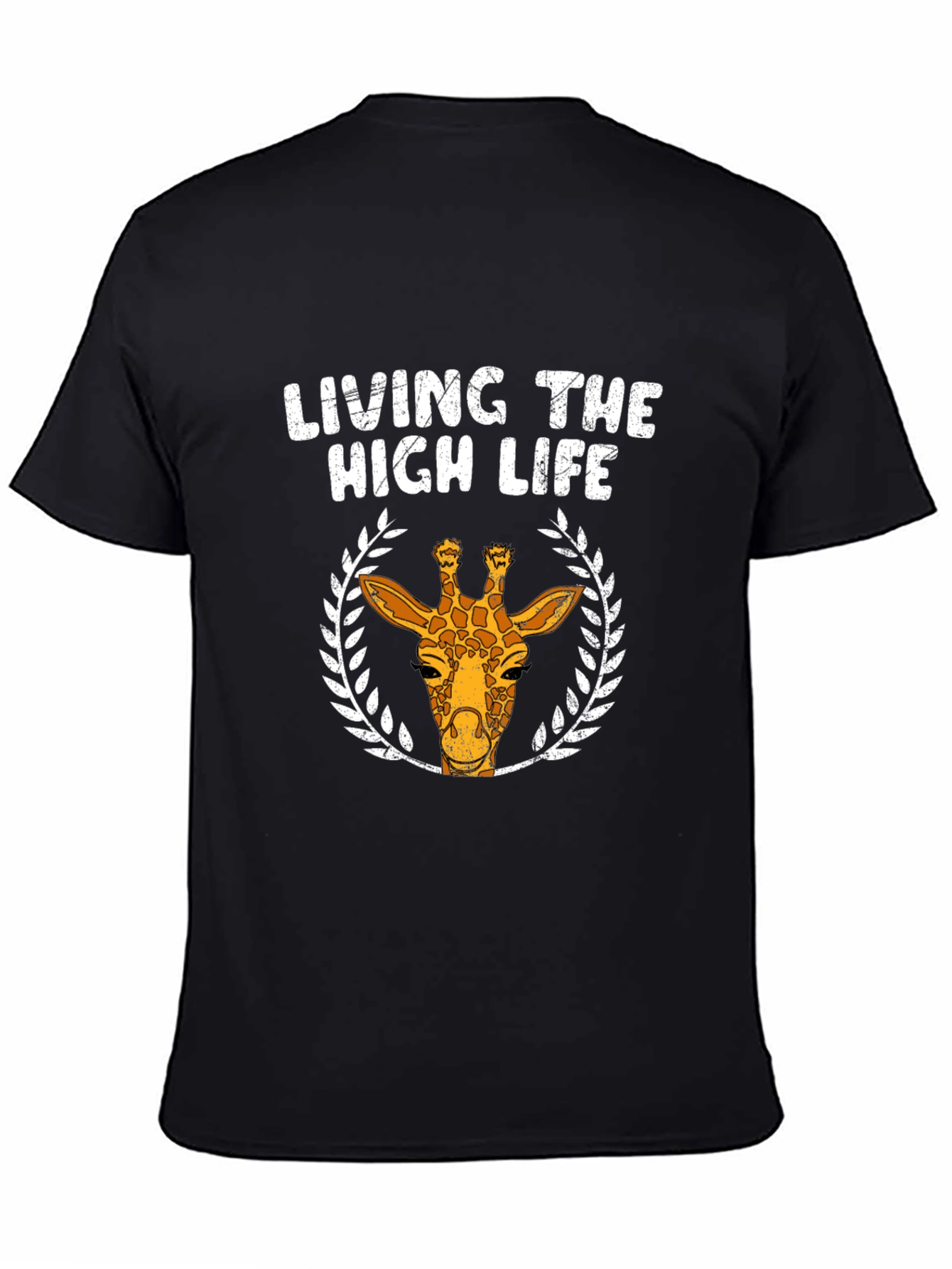 Black Living the High Life Giraffe Graphic Tee view 4