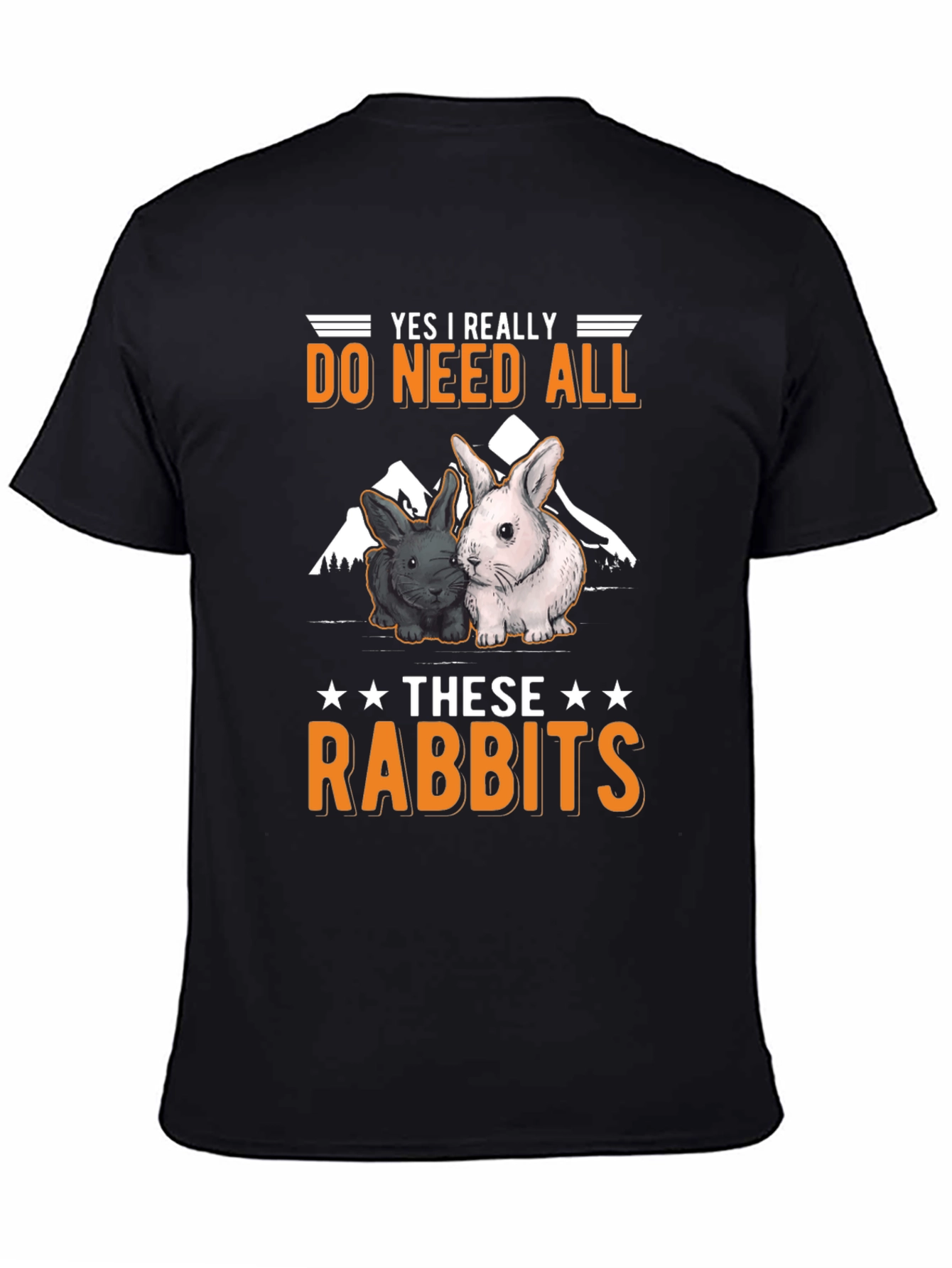 Black Rabbit Lover T-Shirt: Yes I Really Do Need All These Rabbits! view 4