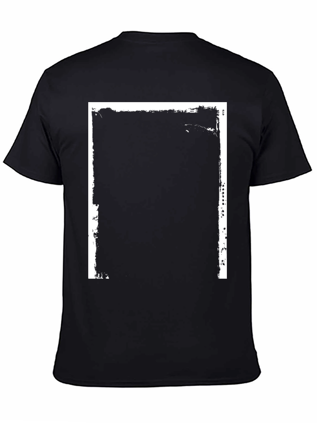 Black Black T-Shirt with Distressed Frame view 4