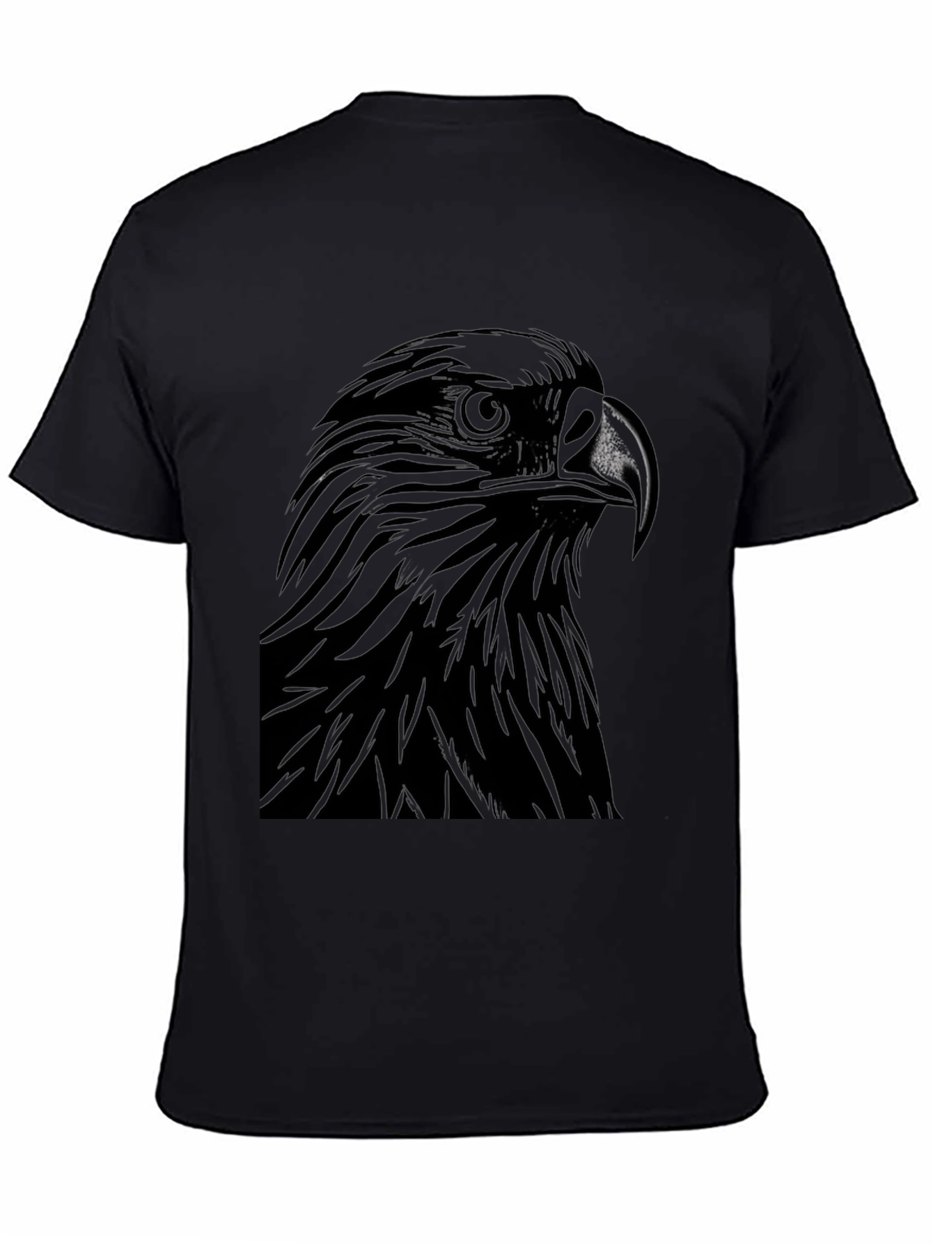 Black Black Eagle Graphic Tee - Bold Statement Shirt view 4