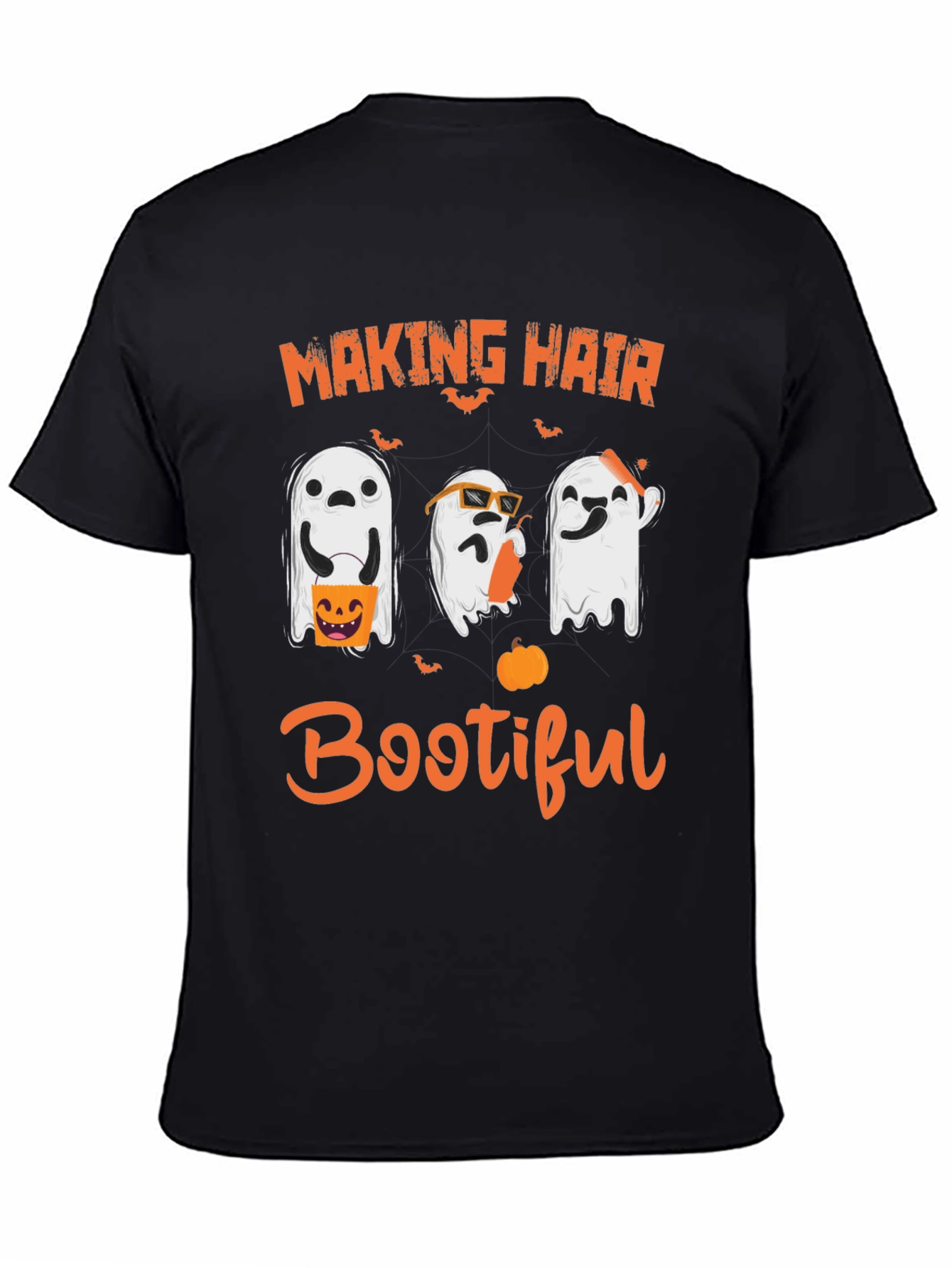 Black Making Hair Bootiful Halloween T-Shirt view 4