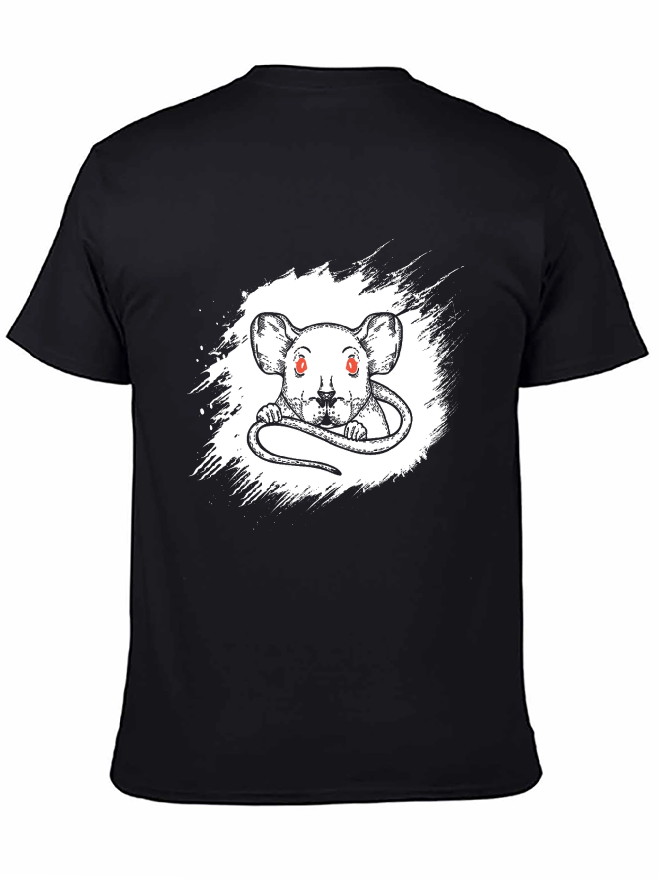 Black Rat Graphic Print Black T-Shirt view 4