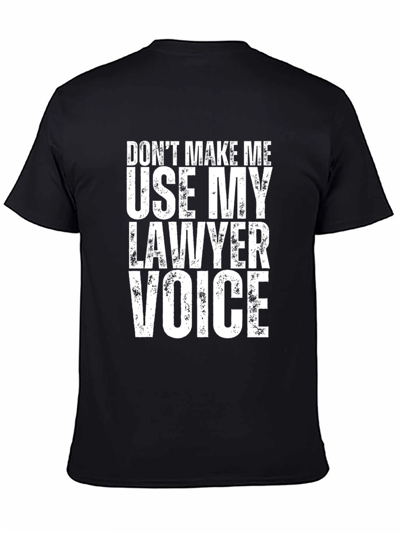 Black Lawyer Voice T-Shirt - Funny Attorney Gift view 4