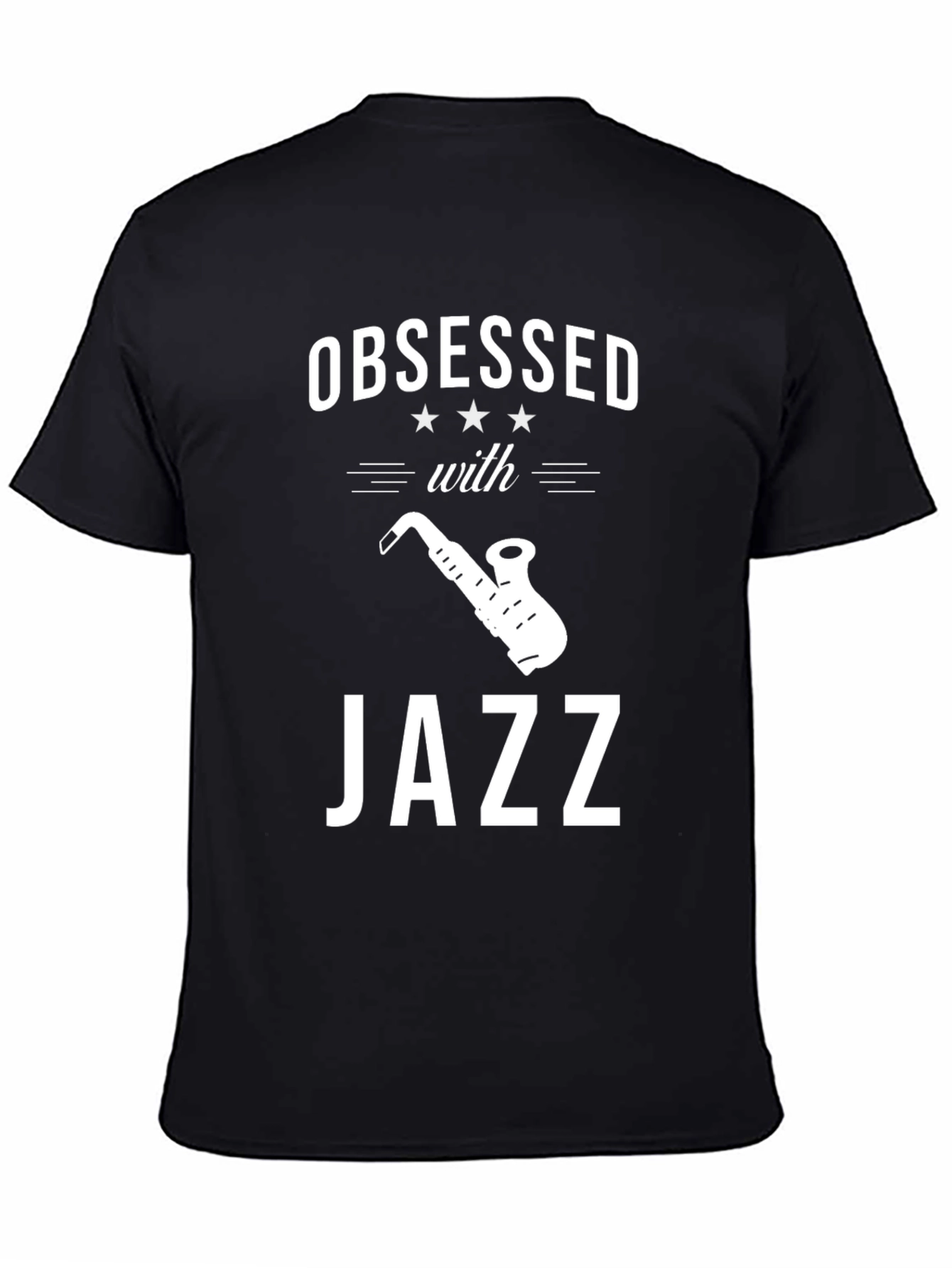 Black Obsessed with Jazz T-Shirt view 4
